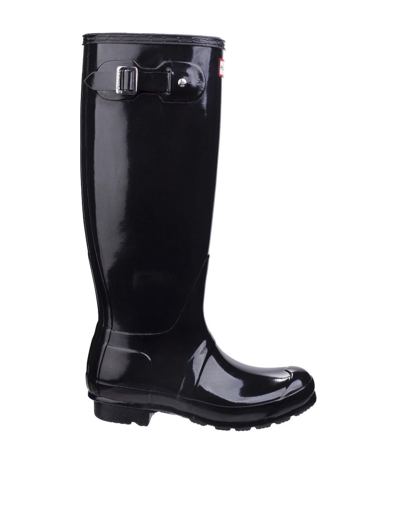 undefined Hunter Original Tall Gloss Knee High Boots - Black