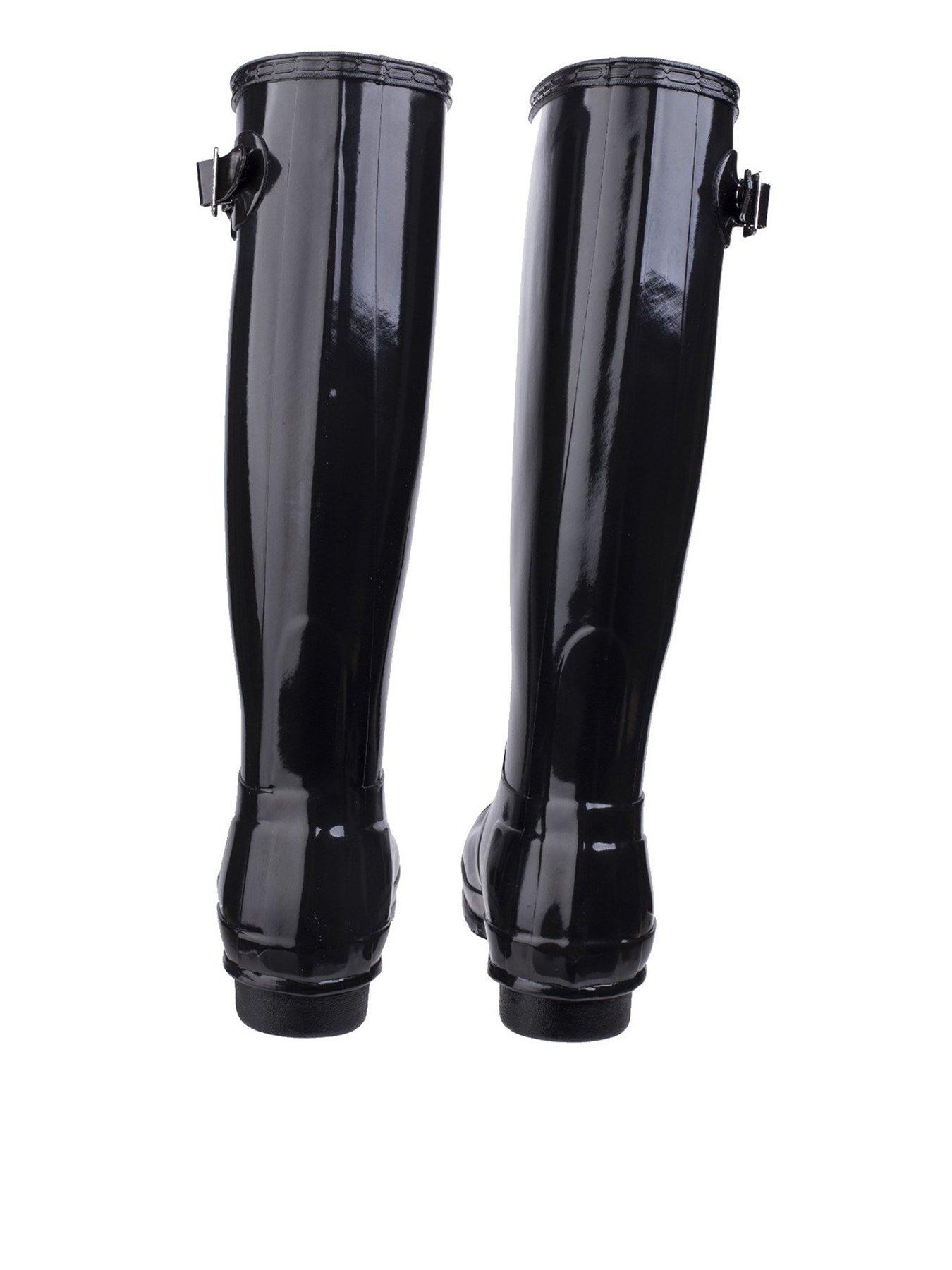 Image 3 of 5 of Hunter Hunter Original Tall Gloss Knee High Boots - Black