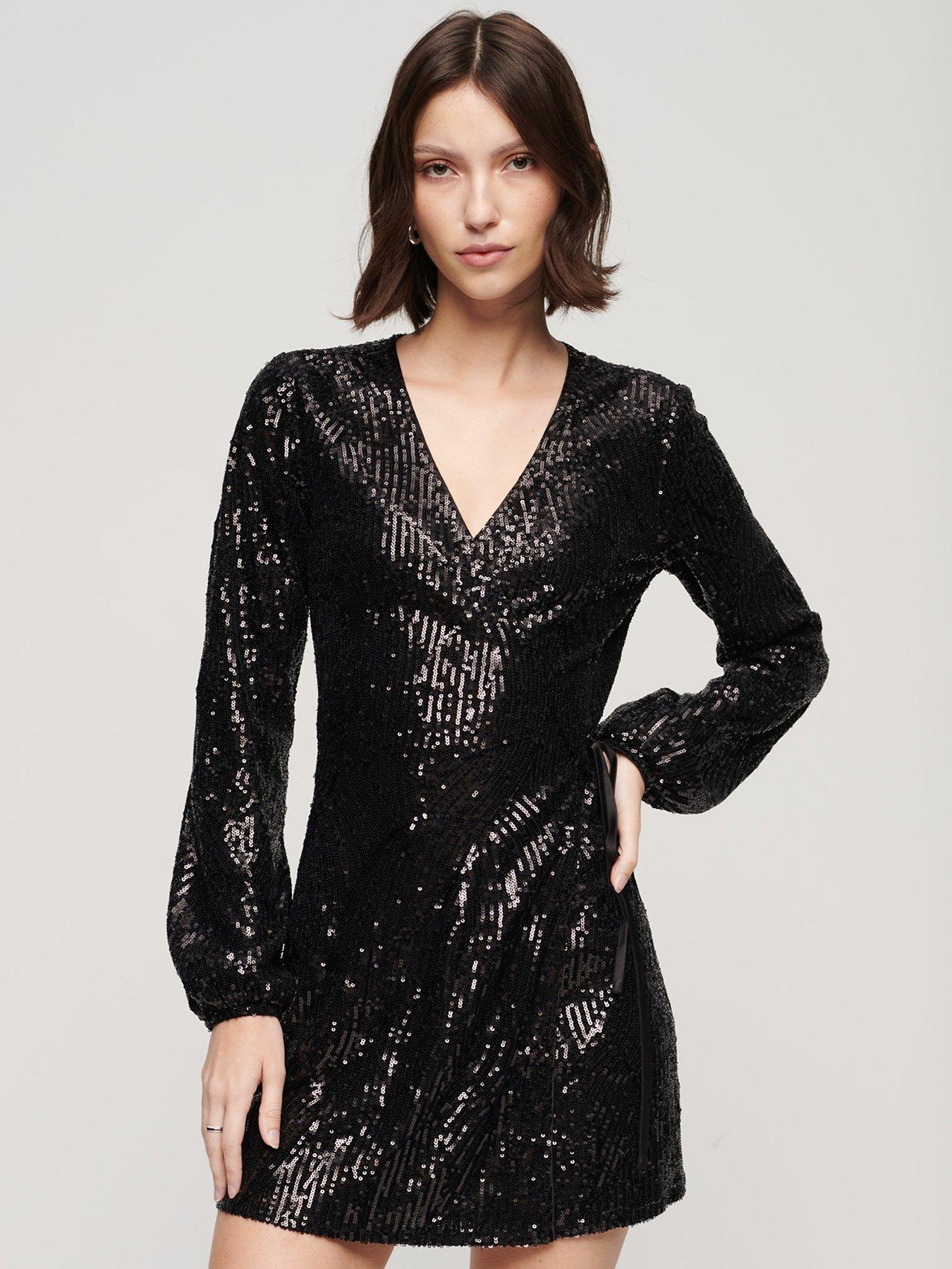 superdry-sequin-wrap-mini-dress-black