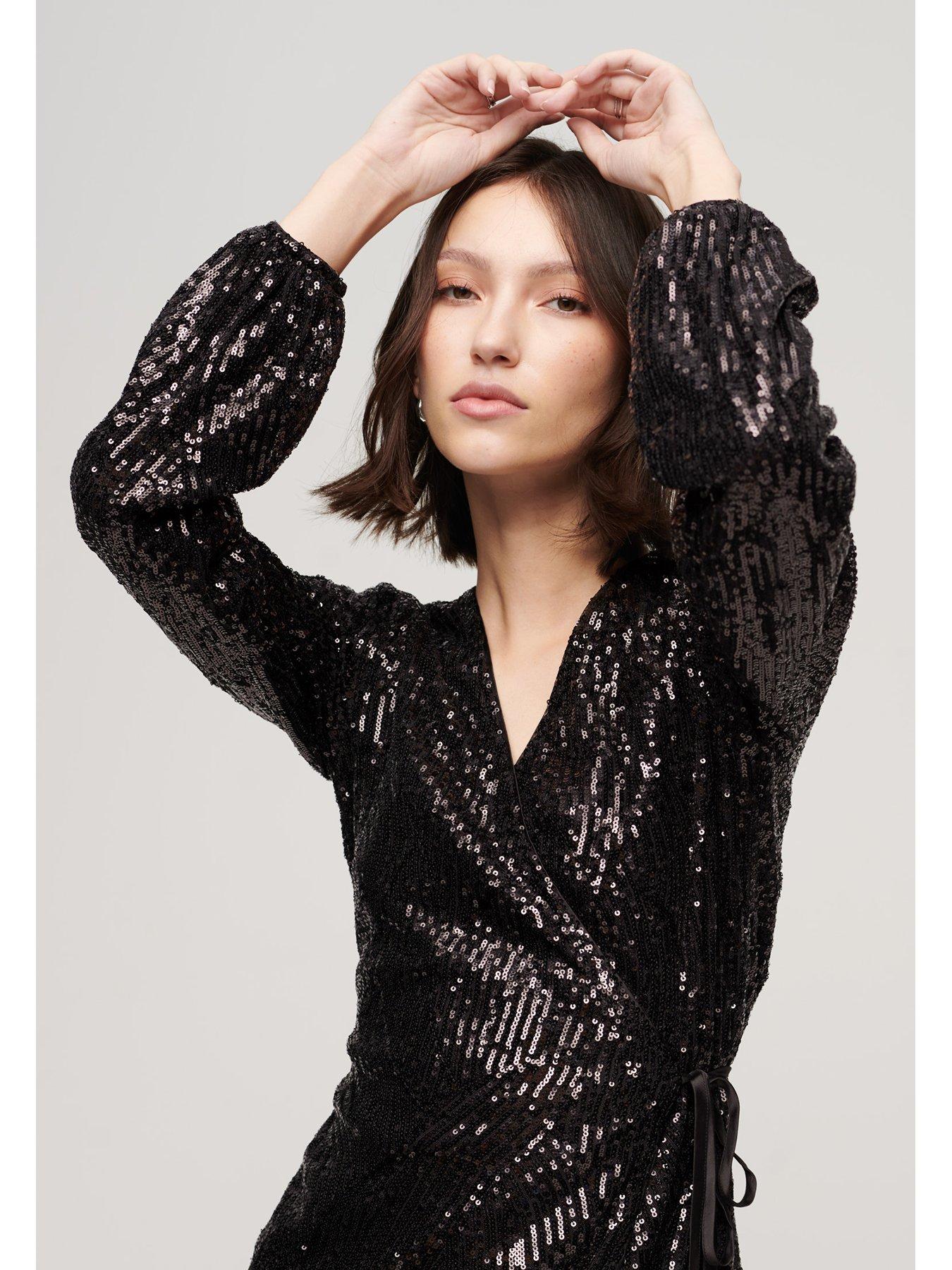 superdry-sequin-wrap-mini-dress-blackstillFront