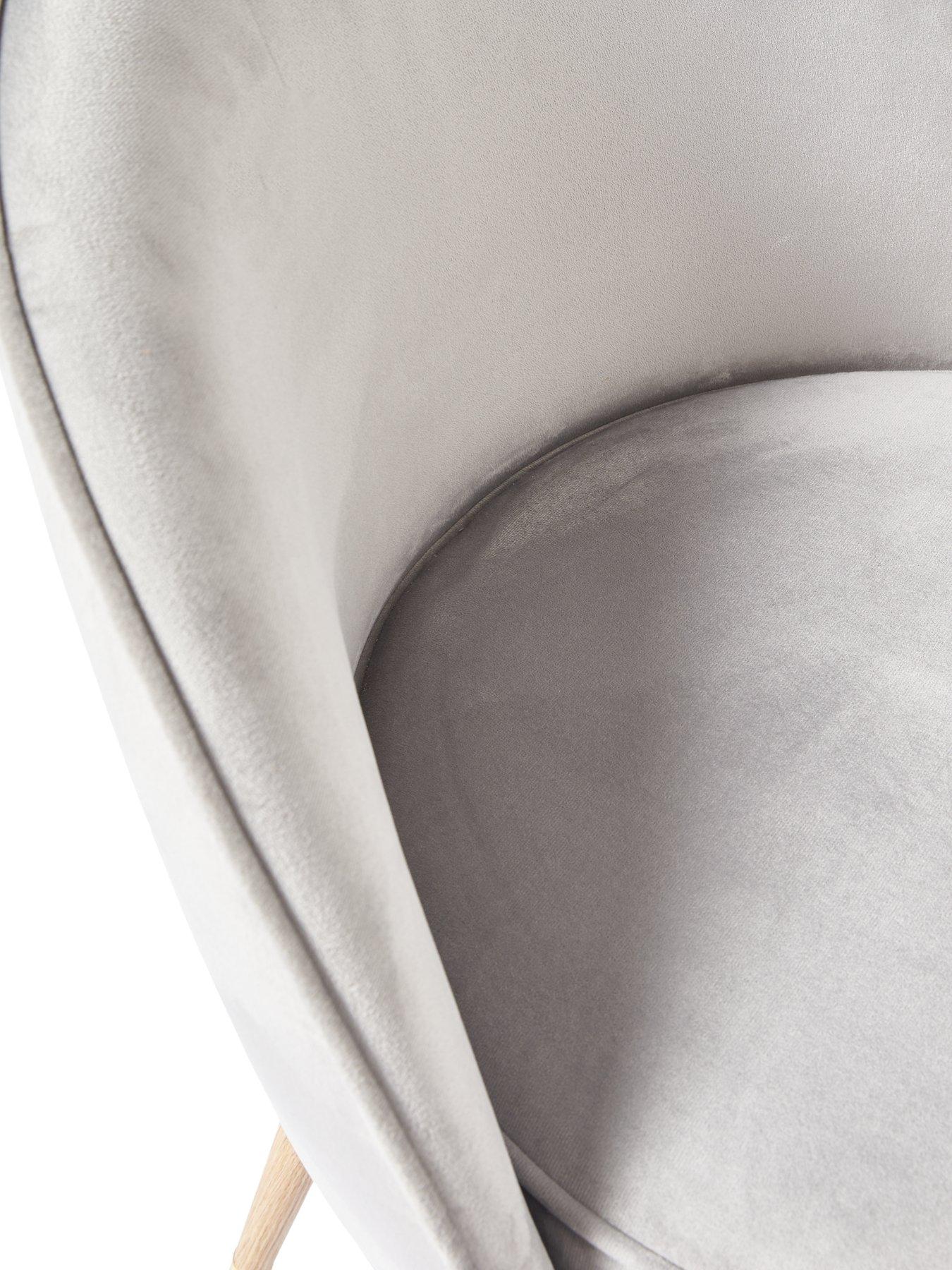 Image 5 of 5 of The Very Collection Carina Pair Of Dining Chairs - Grey