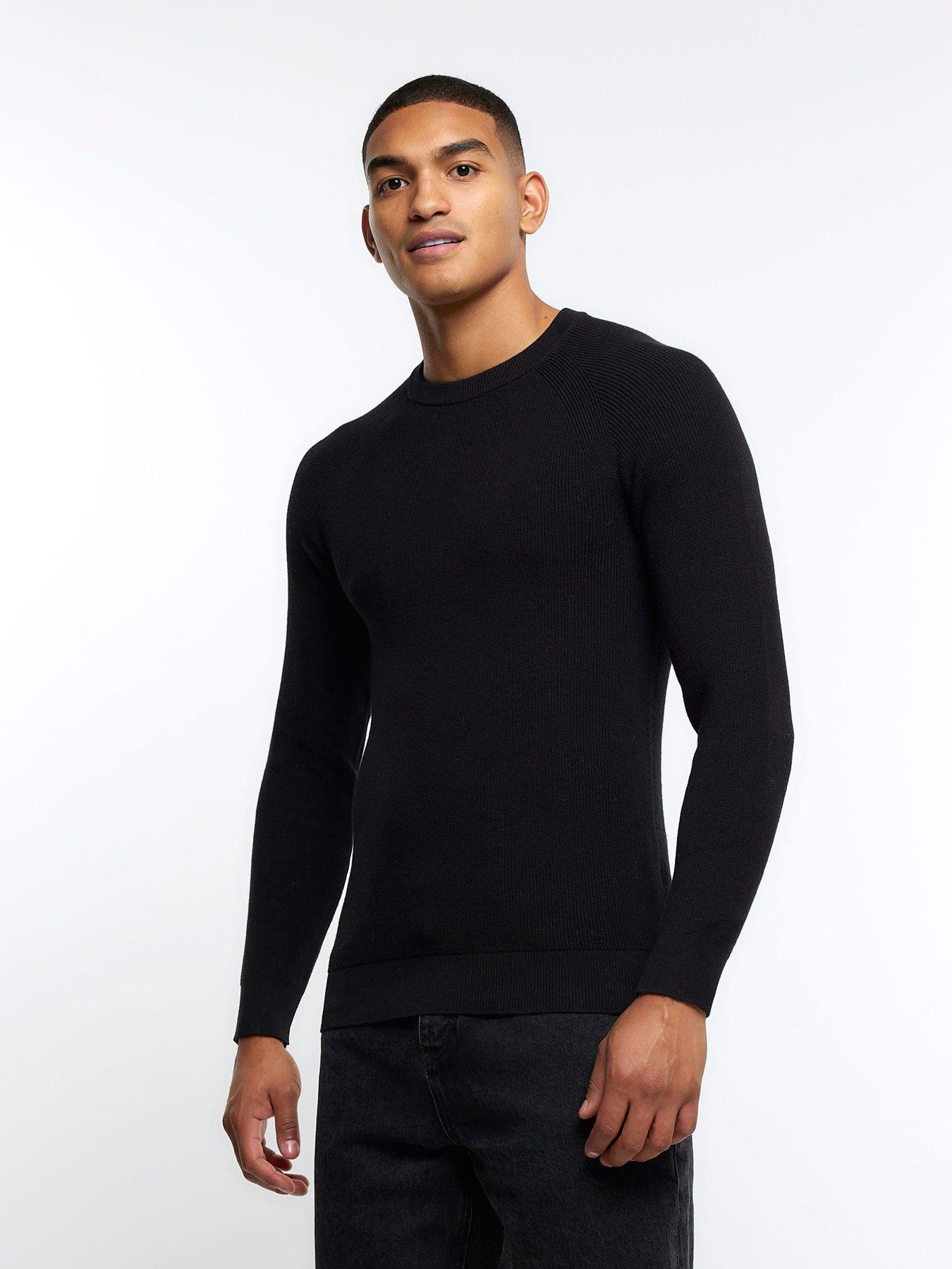 river-island-long-sleeve-muscle-fit-baby-rib-crew-jumper-black