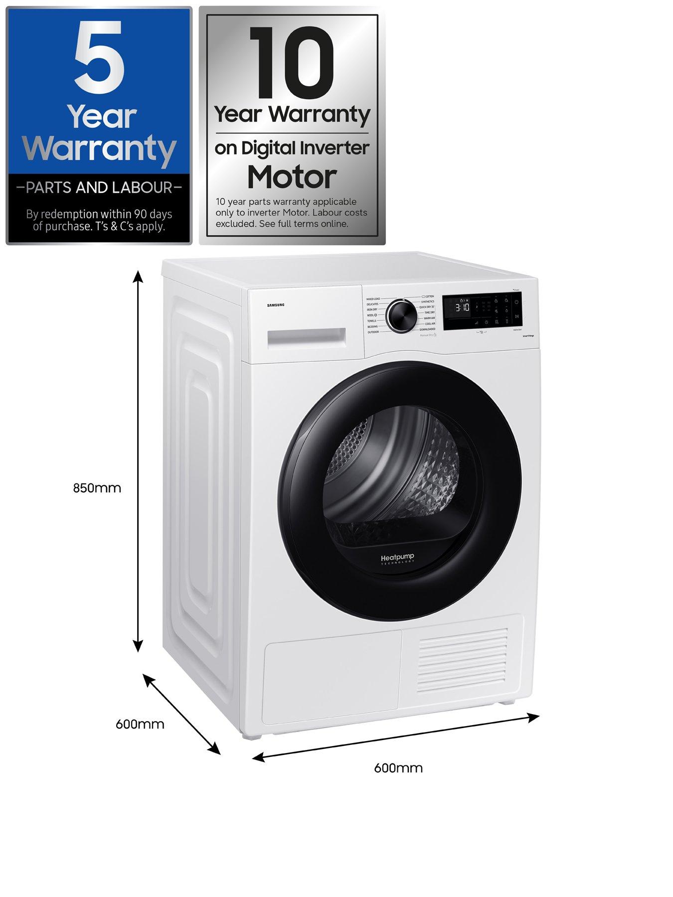 Image 7 of 8 of Samsung Series 5 AI Energy DV80CGC0B0AEEU 8kg Heat Pump Tumble Dryer with OptimalDry - White
