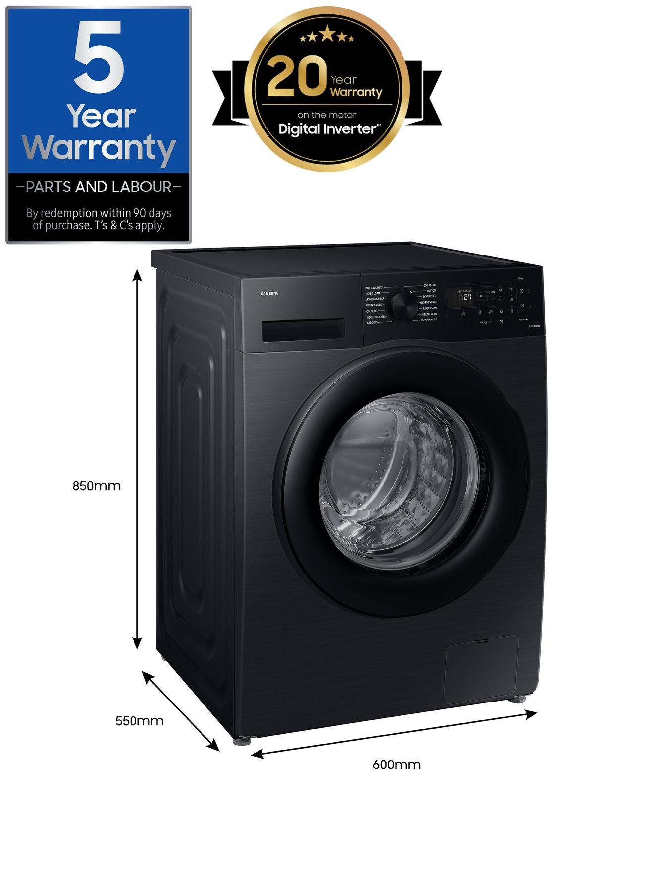Image 7 of 7 of Samsung Series 5 AI Energy WW80CGC04DABEU 8kg Load, 1400 Spin ecobubble Washing Machine with SmartThings - Black