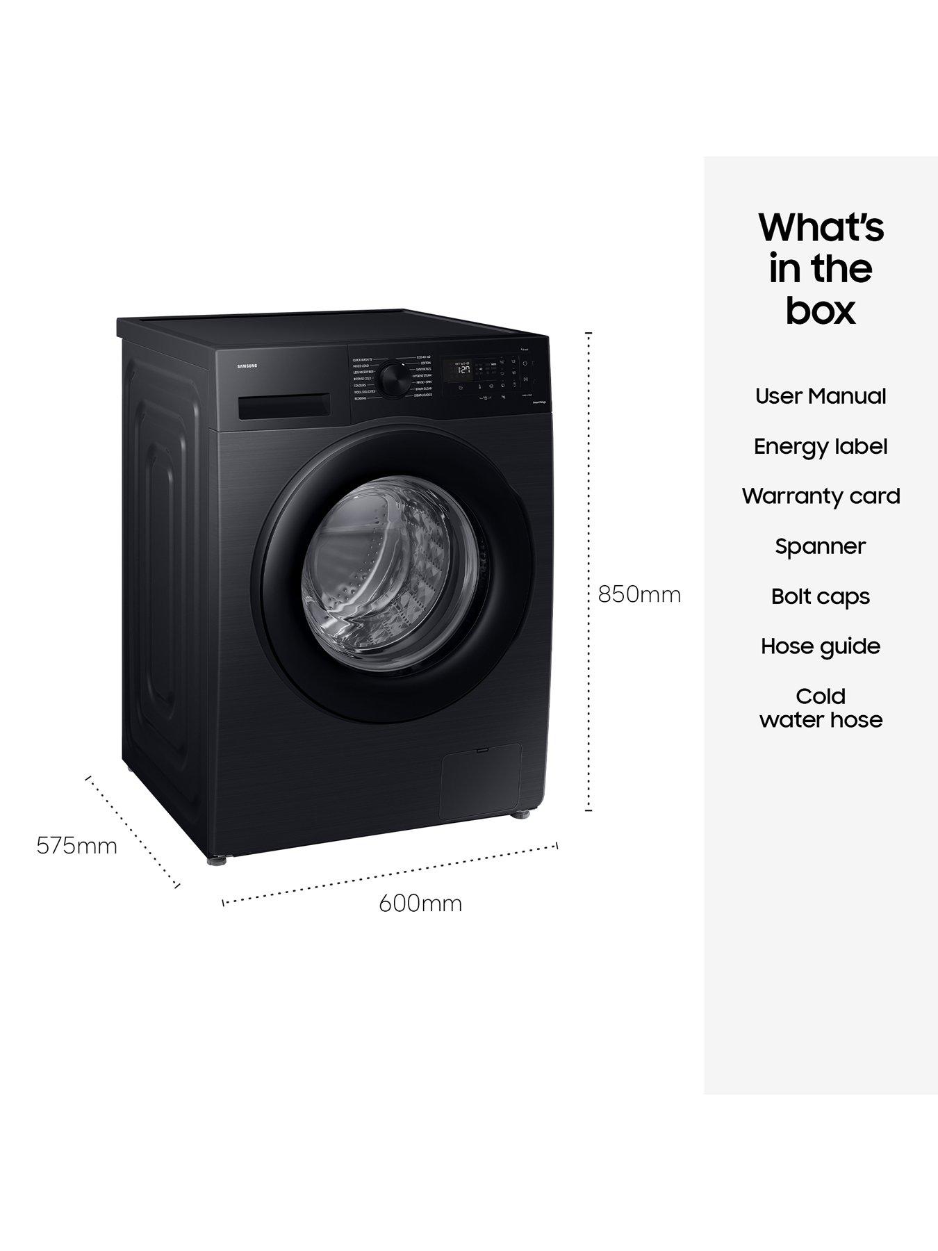Image 7 of 8 of Samsung Series 5 AI Energy WW80CGC04DABEU 8kg Load, 1400 Spin ecobubble Washing Machine with SmartThings - Black
