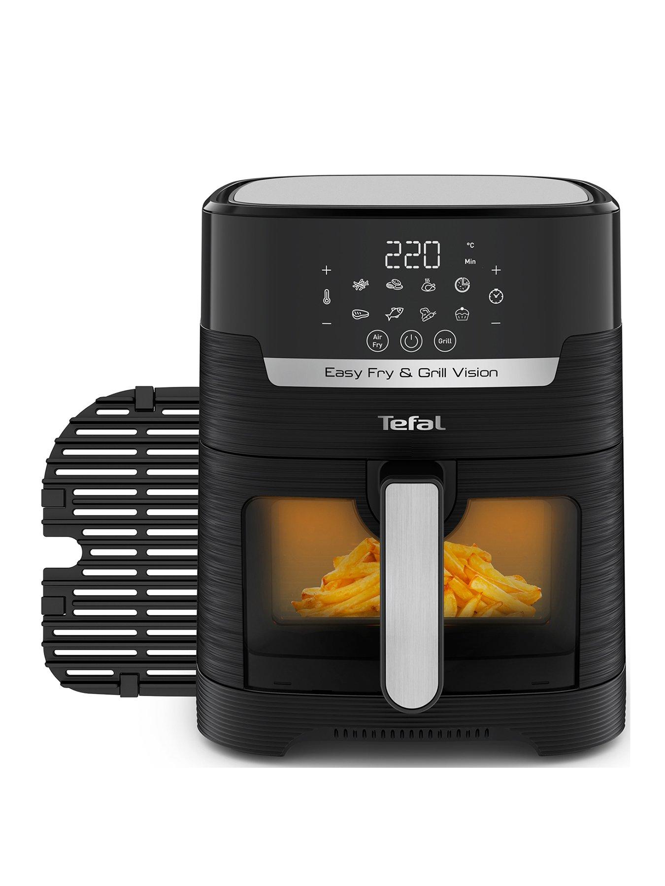 Tefal, Air Fryer, Easy Fry Dual Drawers Air Fryer And Grill Grey