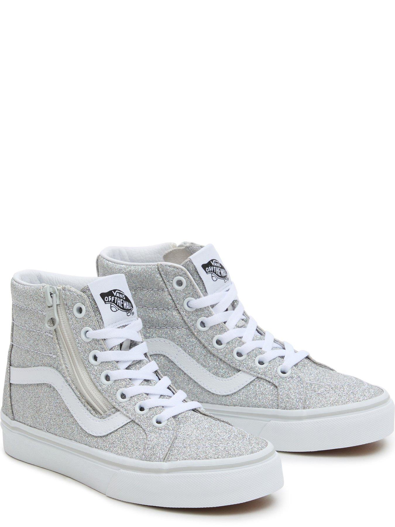 vans-sk8-hi-reissue-side-zip-glitter-younger-trainers-silverstillFront