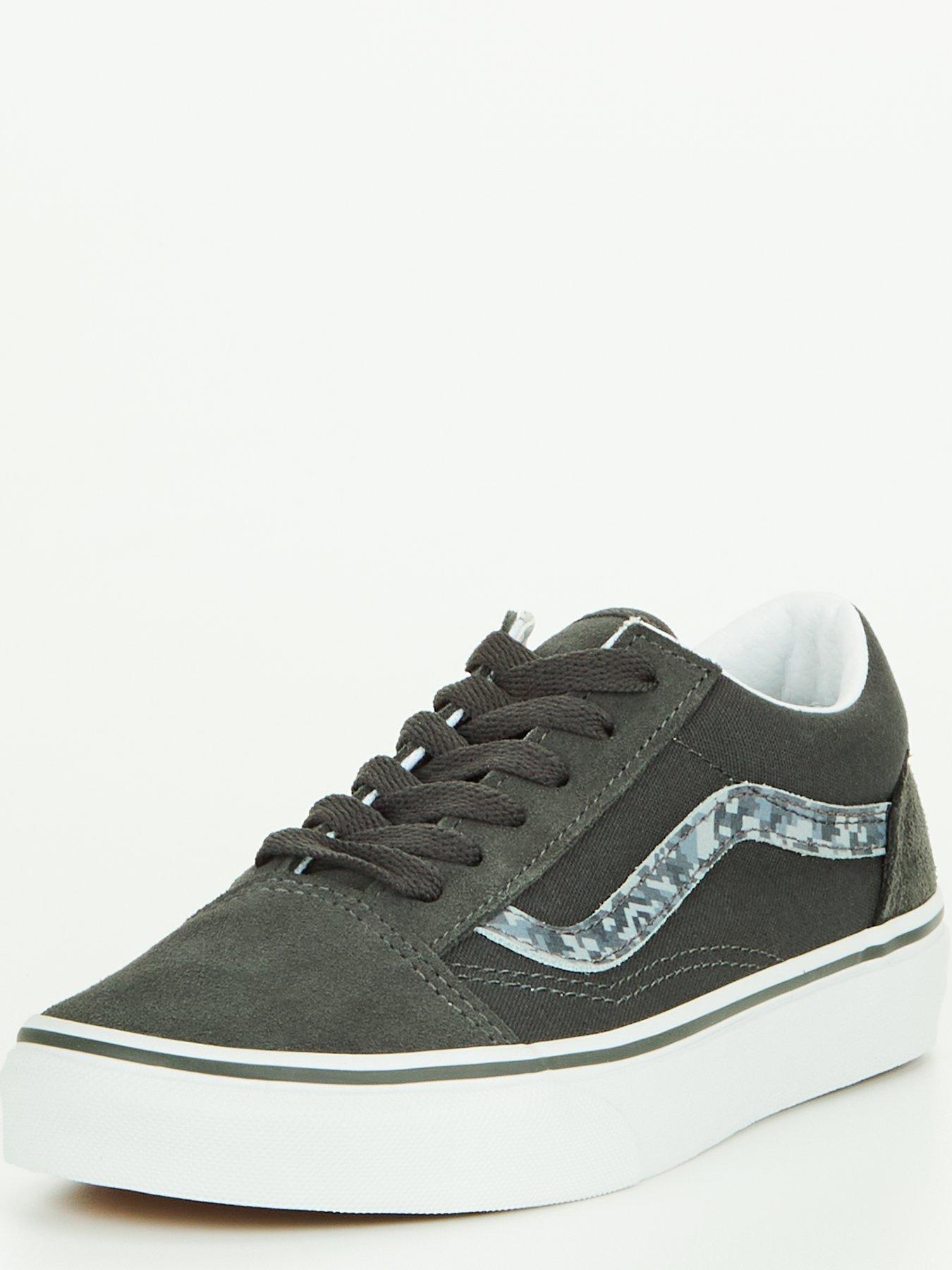 vans-old-skool-camo-junior-trainers-greystillFront