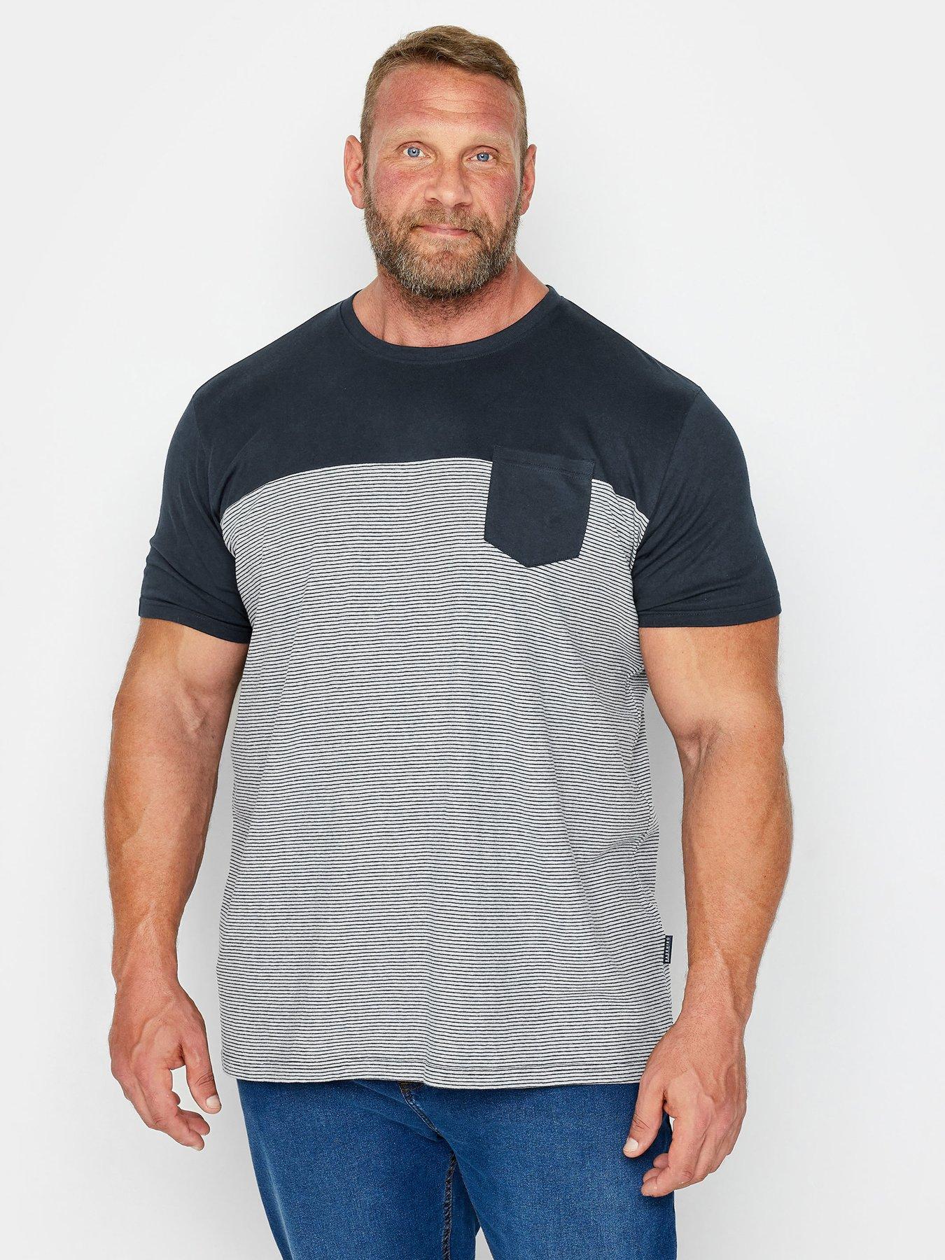 Image 1 of 1 of BadRhino Stripe Short Sleeve T-Shirt - Blue