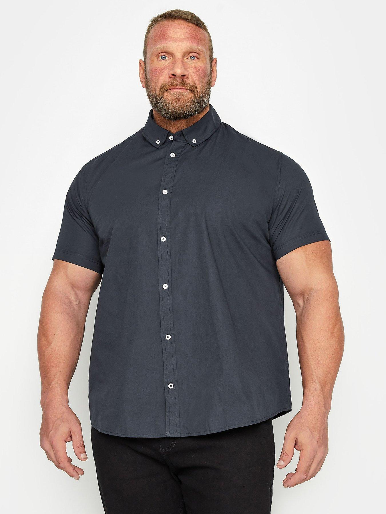 Image 1 of 1 of BadRhino Bre Short Sleeve Poplin Shirt - Navy