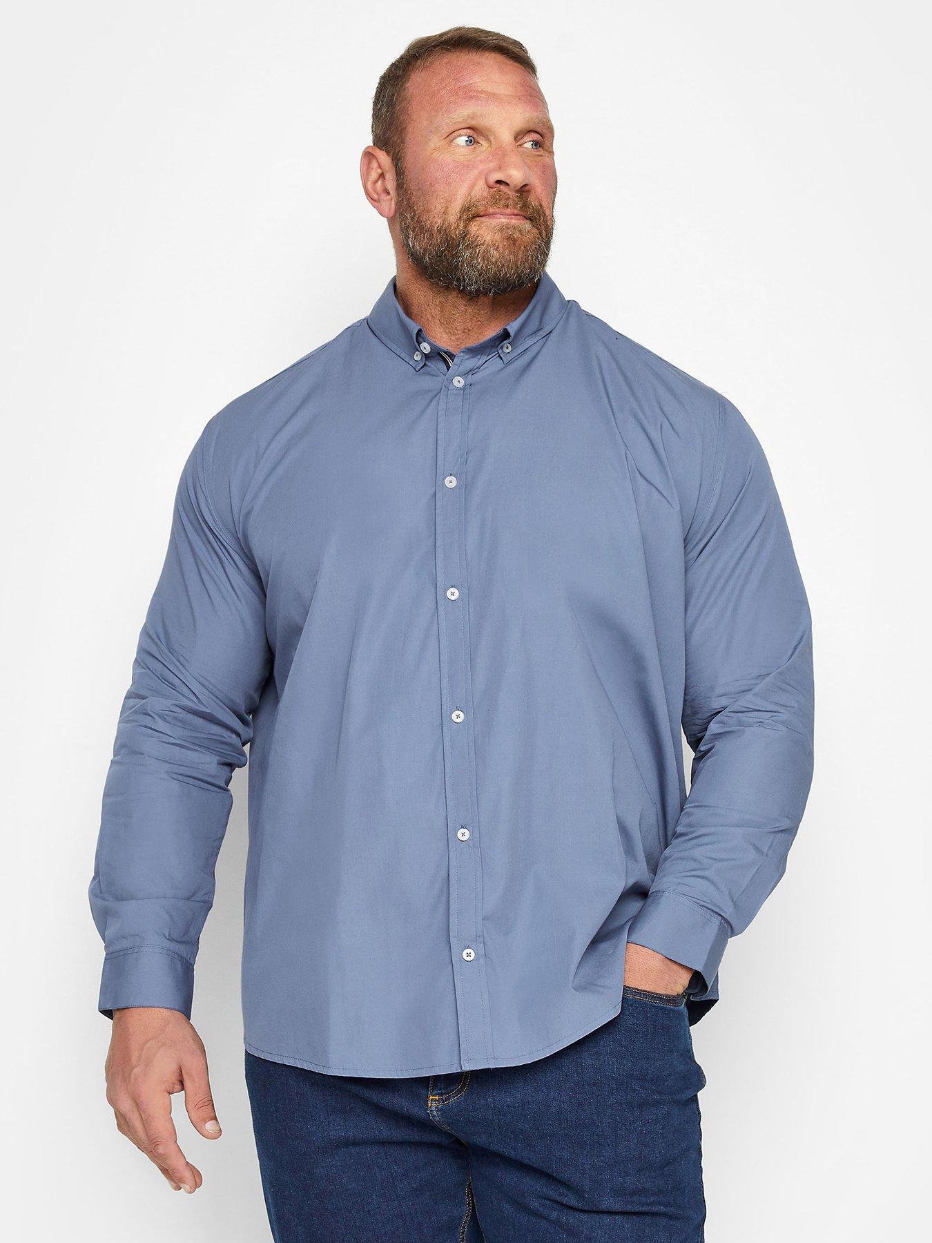 badrhino-smart-long-sleeve-poplin-shirt-blue