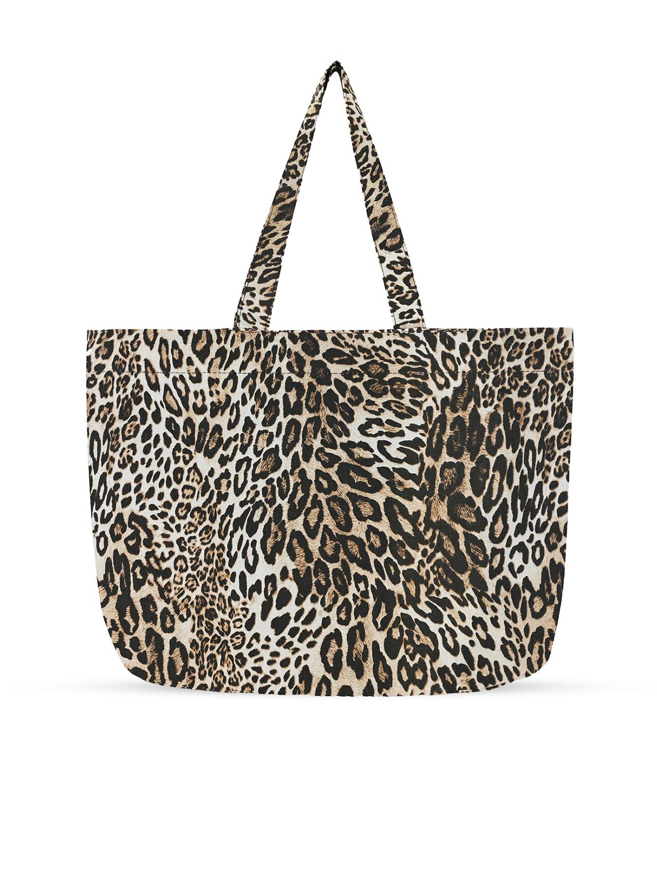 Leopard print beach bag sale