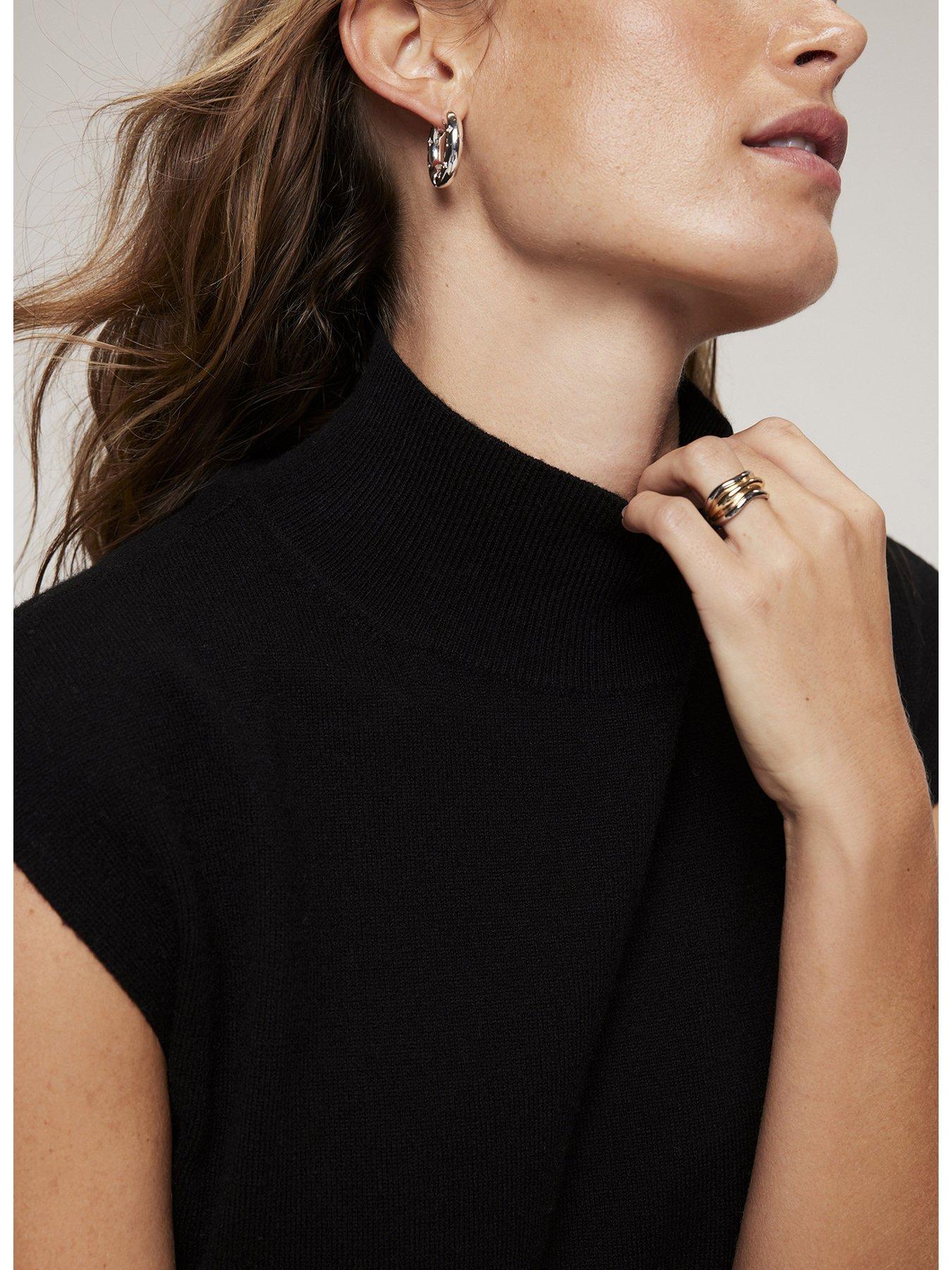 Image 5 of 6 of Mint Velvet Wool Blend Knit Top - Black