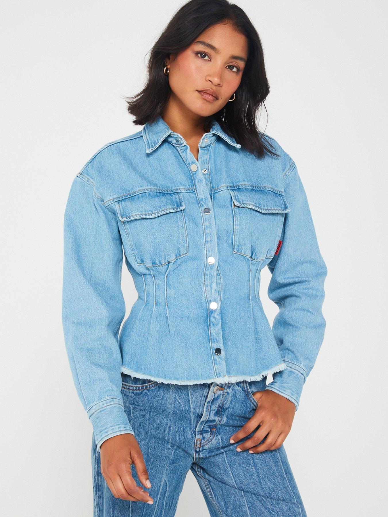 hugo-hugo-red-stelly-long-sleeve-dart-waist-denim-shirt-blue