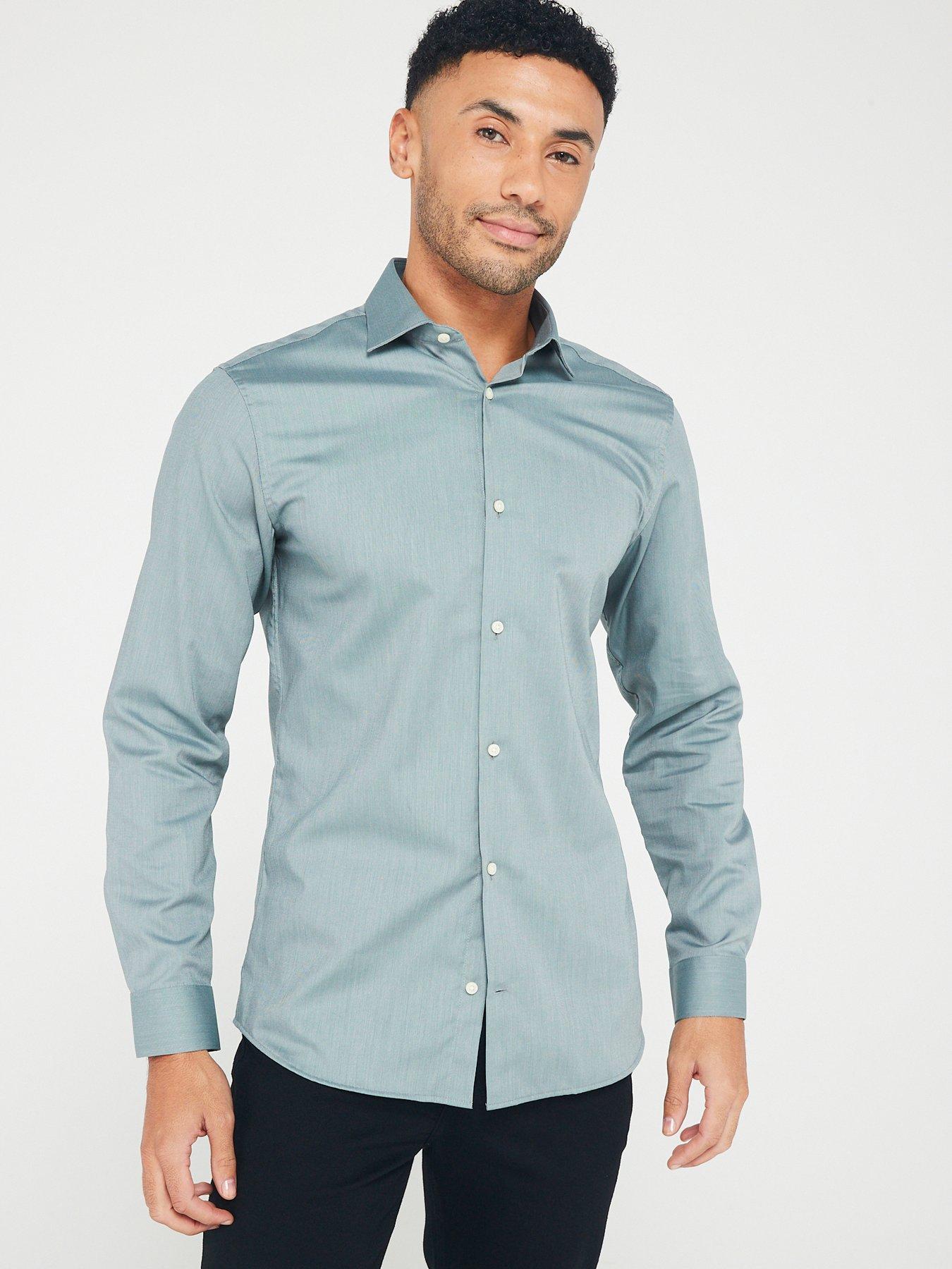 jack-jones-long-sleeve-non-iron-shirt-green