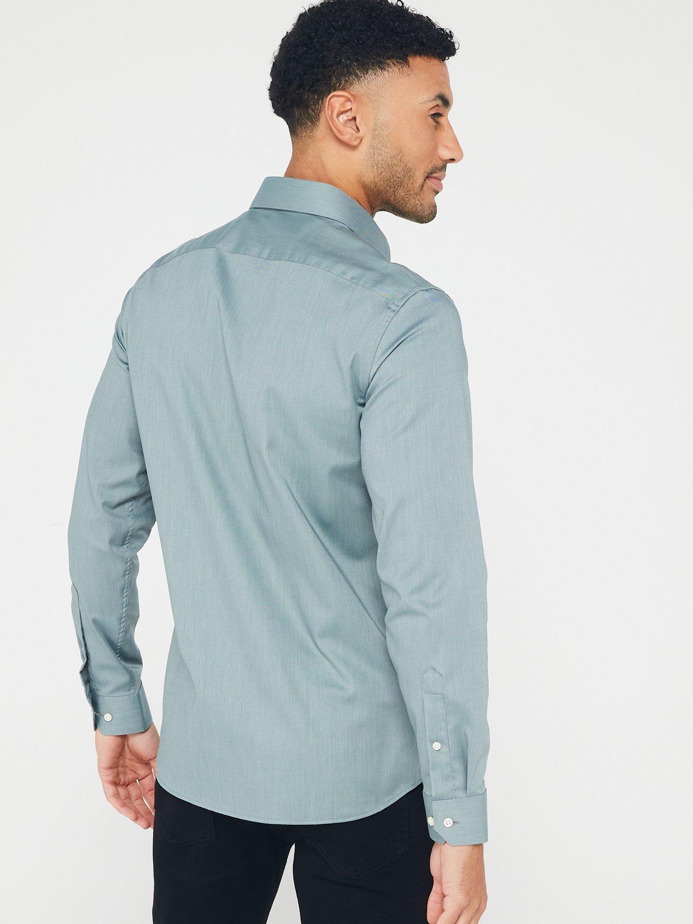 jack-jones-long-sleeve-non-iron-shirt-greenstillFront