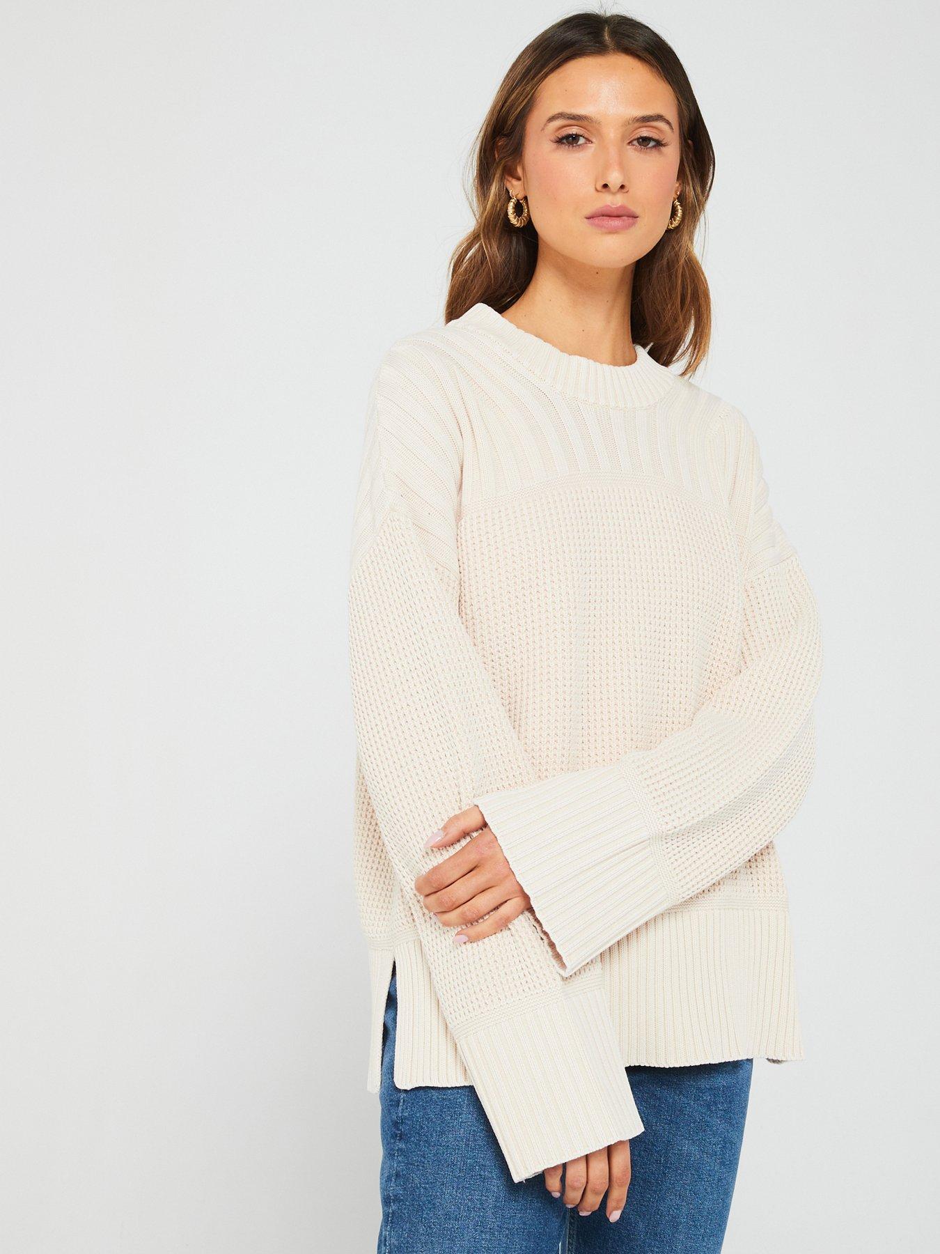 boss-feverina-knitted-crew-neck-jumper-beige