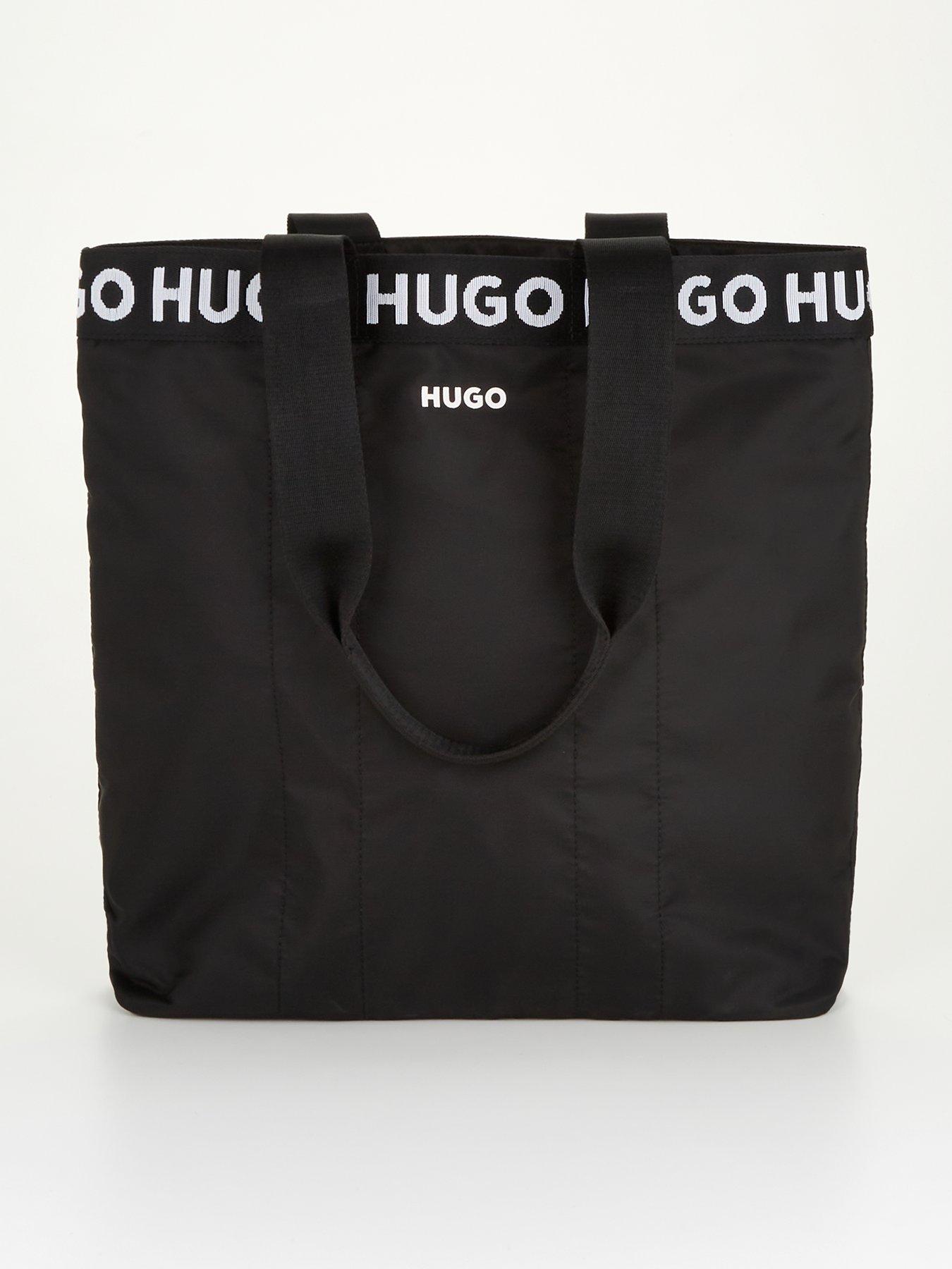 HUGO - Faux-leather shopper bag with detachable inner pouch