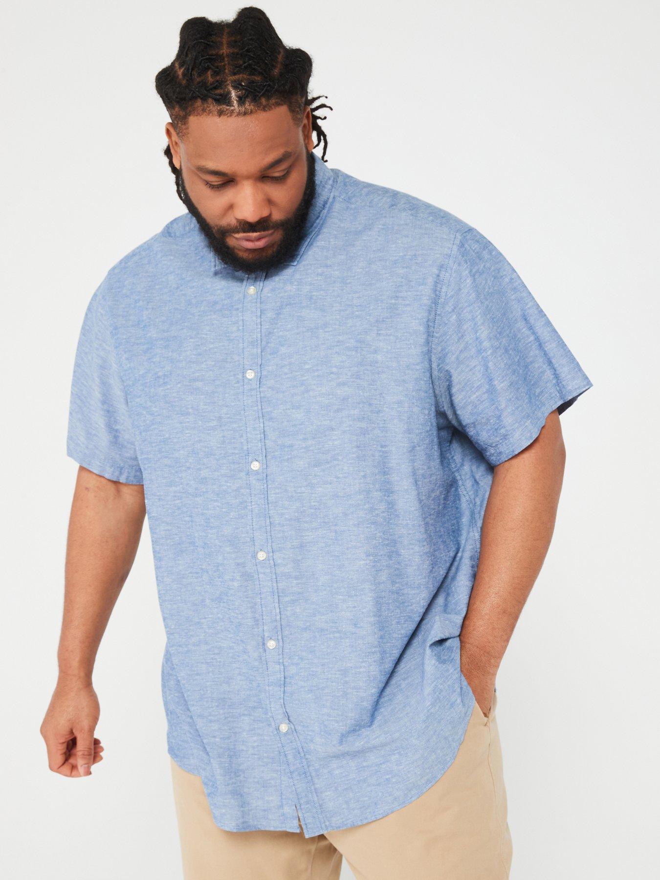 jack-jones-jack-amp-jones-plus-short-sleeve-linen-shirt-light-blue