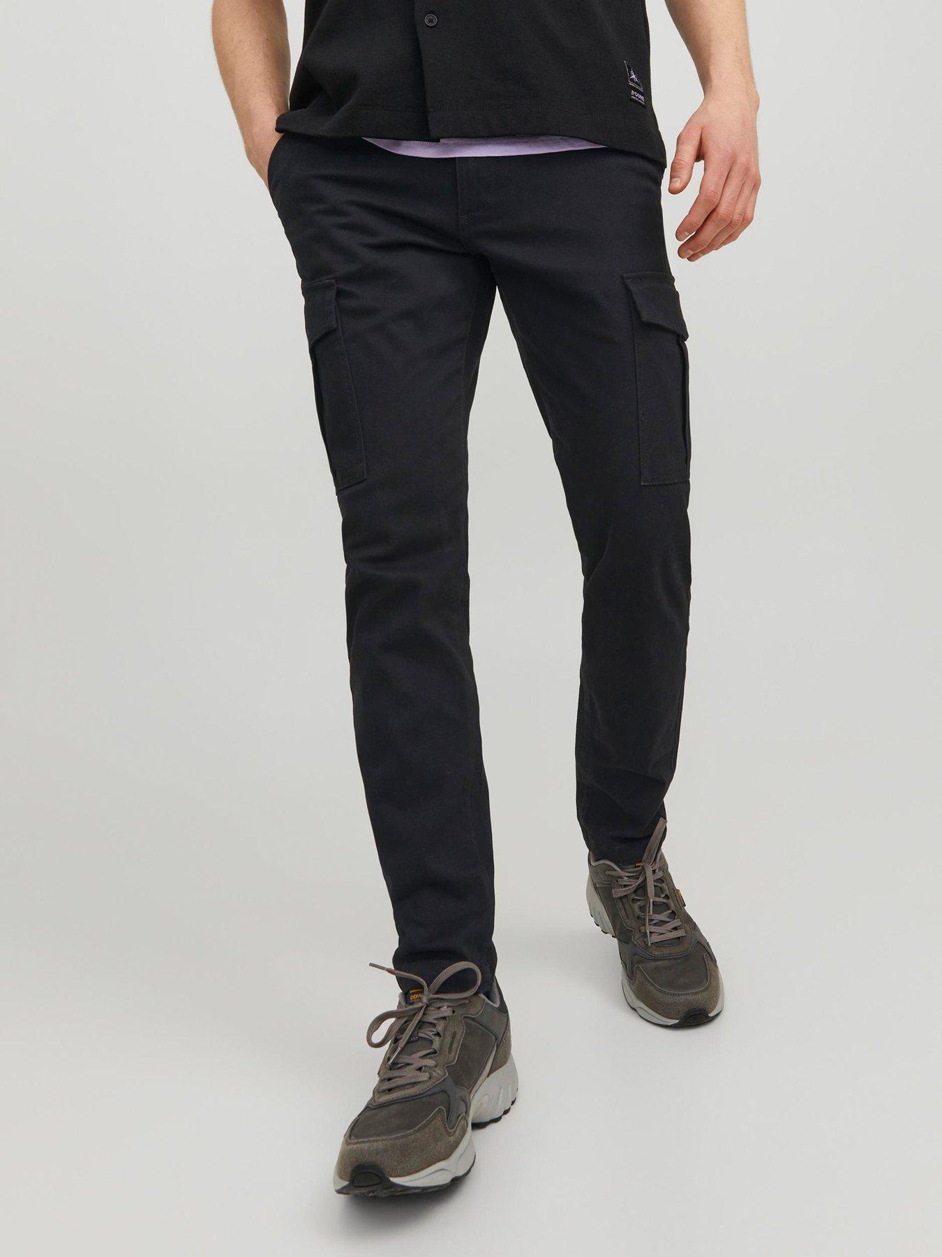 jack-jones-jack-amp-jones-marco-joe-slim-fit-cargo-trousers-black