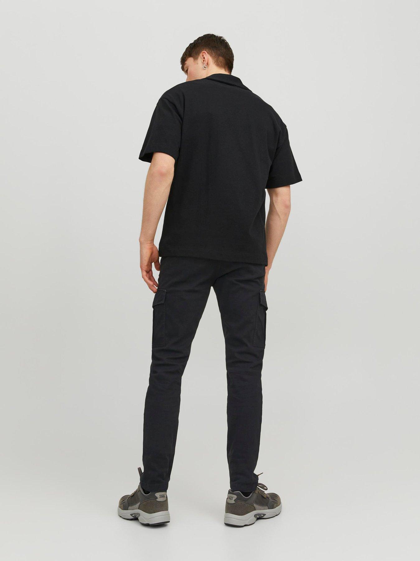 jack-jones-jack-amp-jones-marco-joe-slim-fit-cargo-trousers-blackstillFront