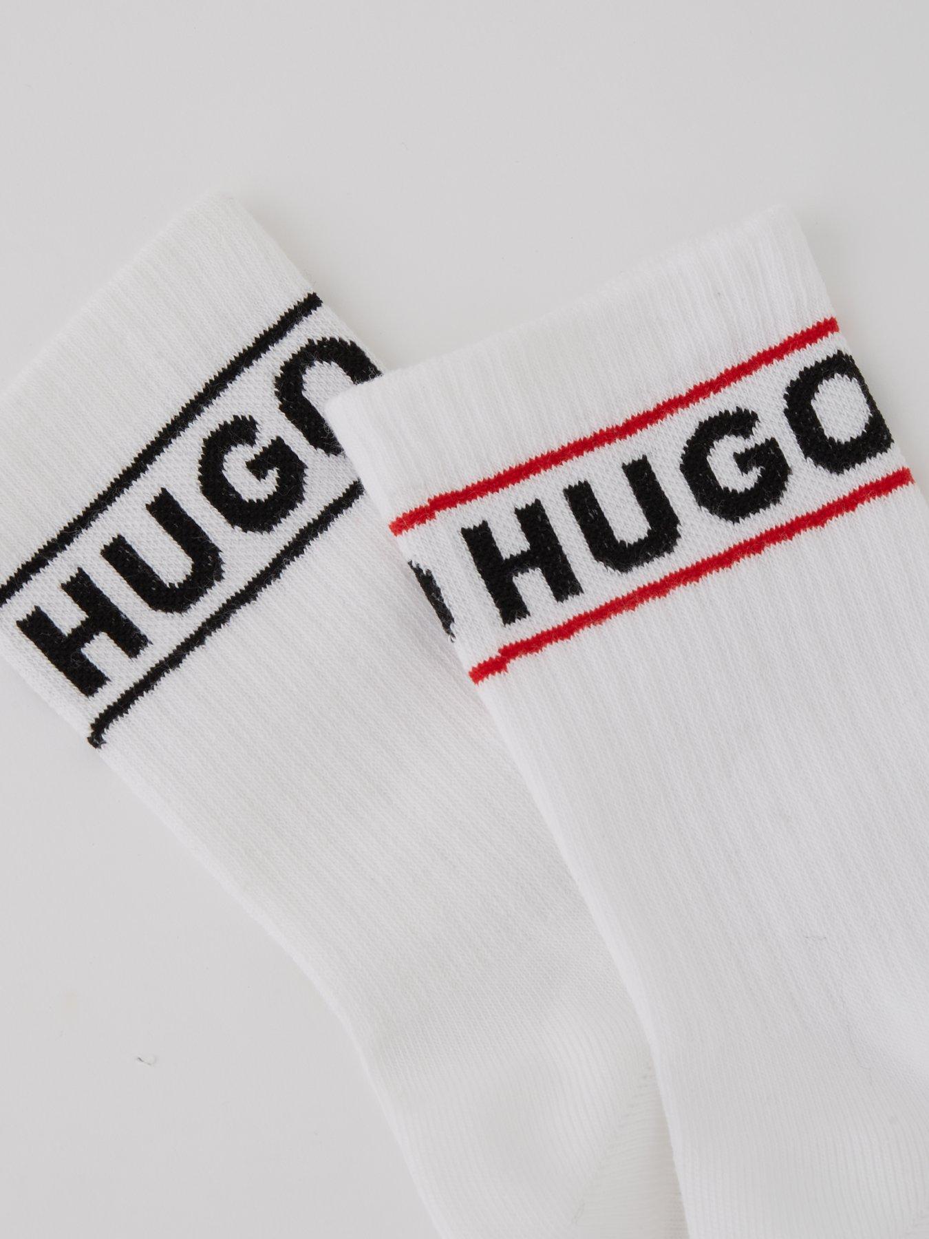 hugo-hugo-red-3-pack-sport-contrast-logo-ribbed-ankle-sock-whiteoutfit