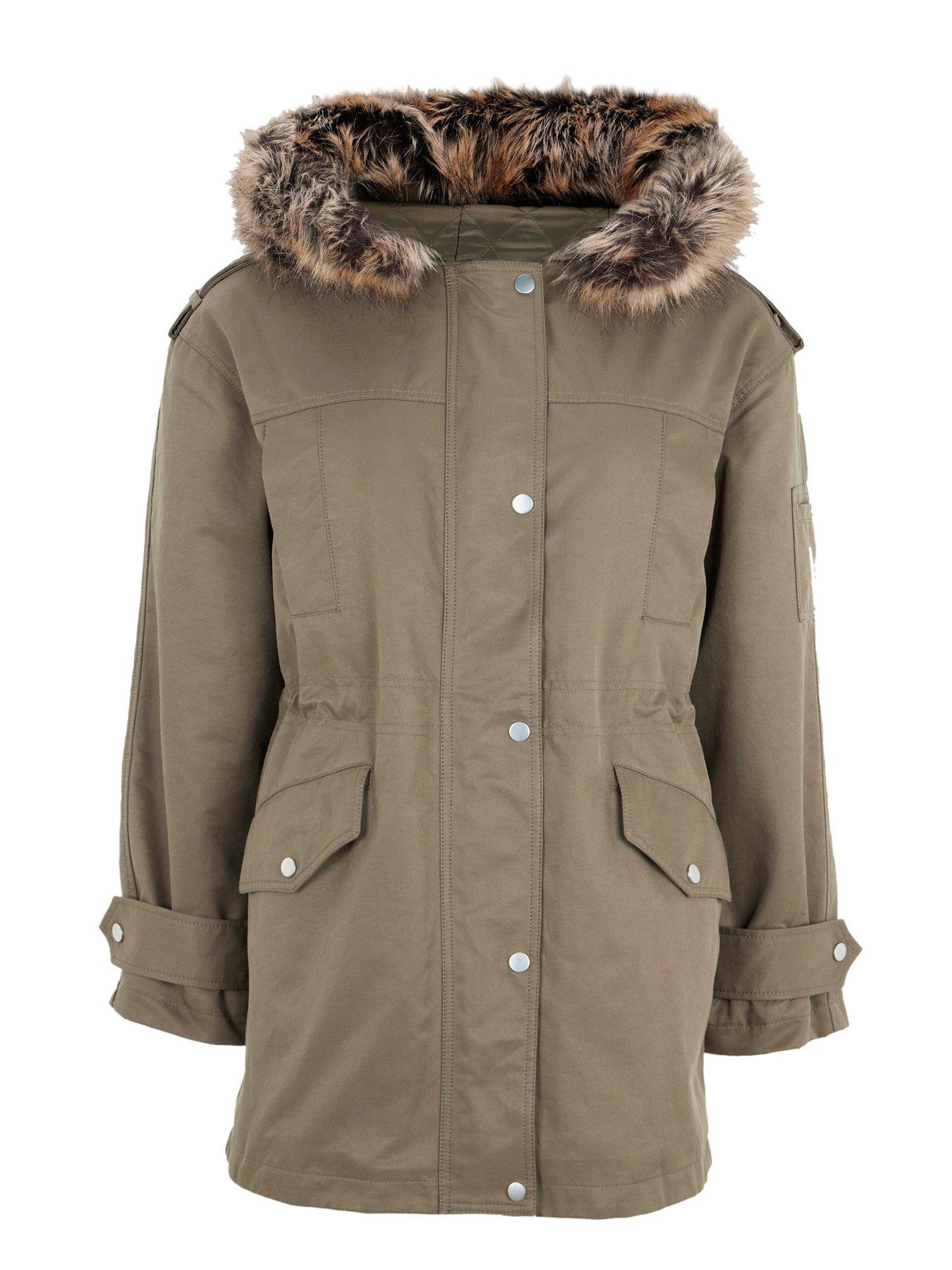 Grey Cotton Parka