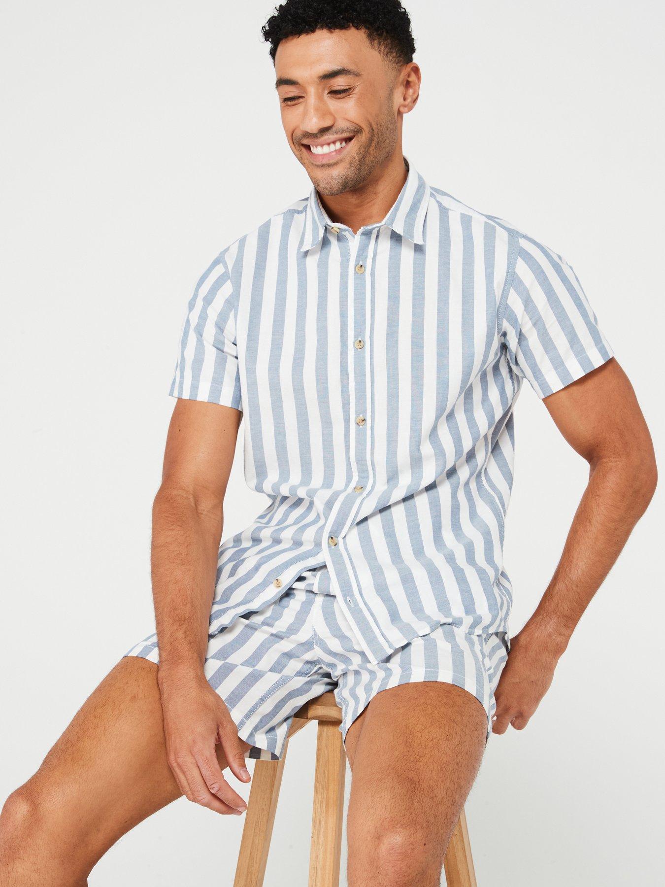 jack-jones-jack-amp-jones-short-sleeve-stripe-oxford-shirt-blueoutfit