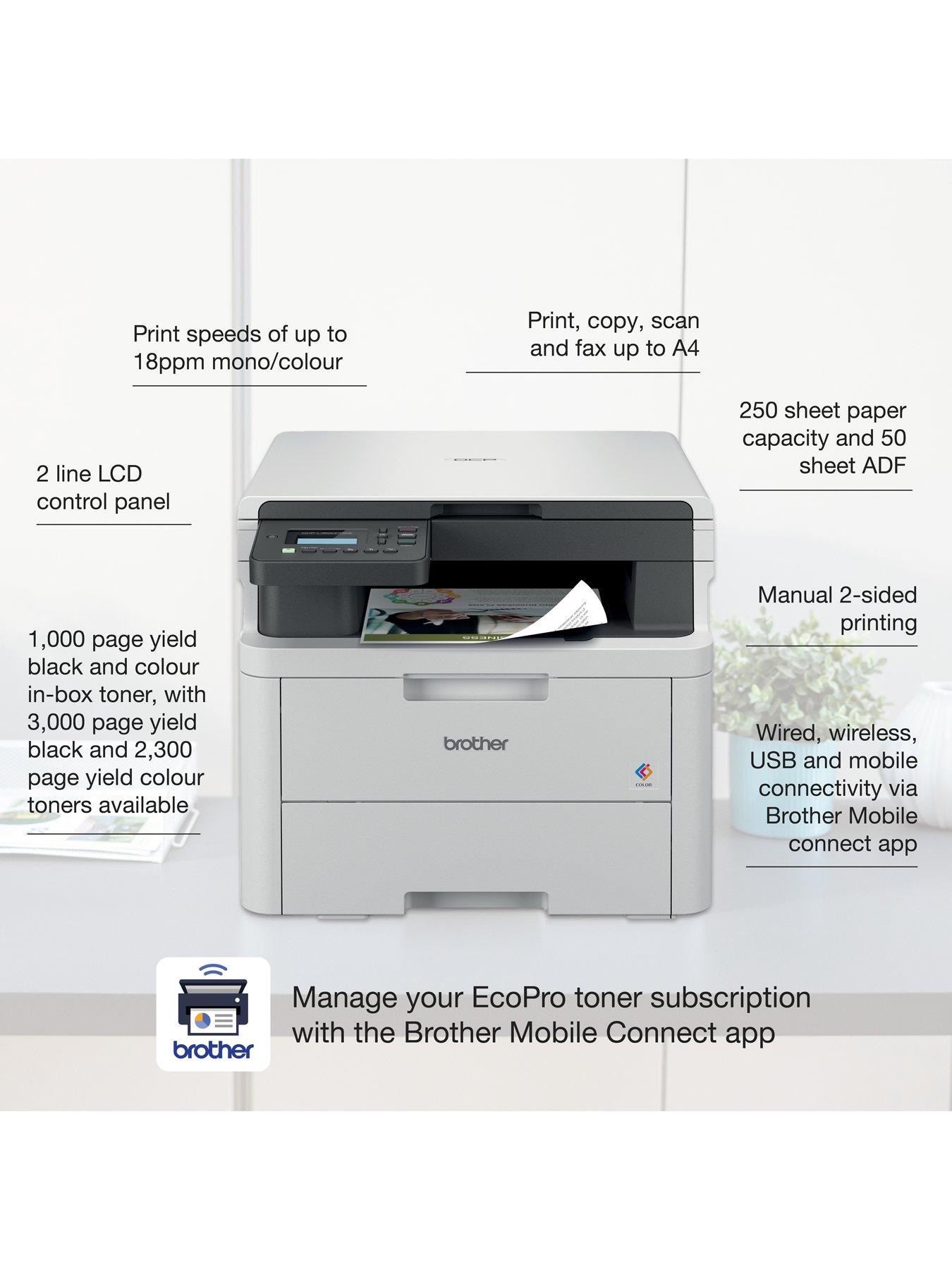 Image 2 of 8 of Brother DCP-L3520CDWE EcoPro Ready Professional 3-in-1 Colour Laser Printer