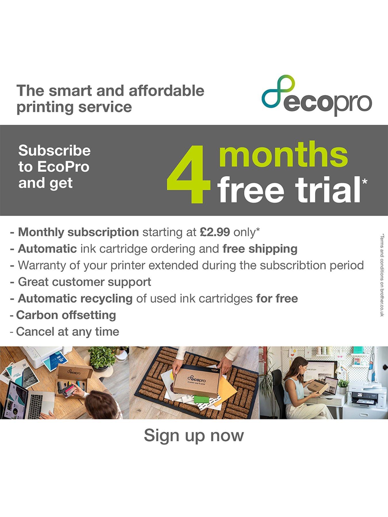 Image 5 of 6 of Brother DCP-J1200WE EcoPro Ready Compact 3-in-1 Mobile Managed Inkjet Printer