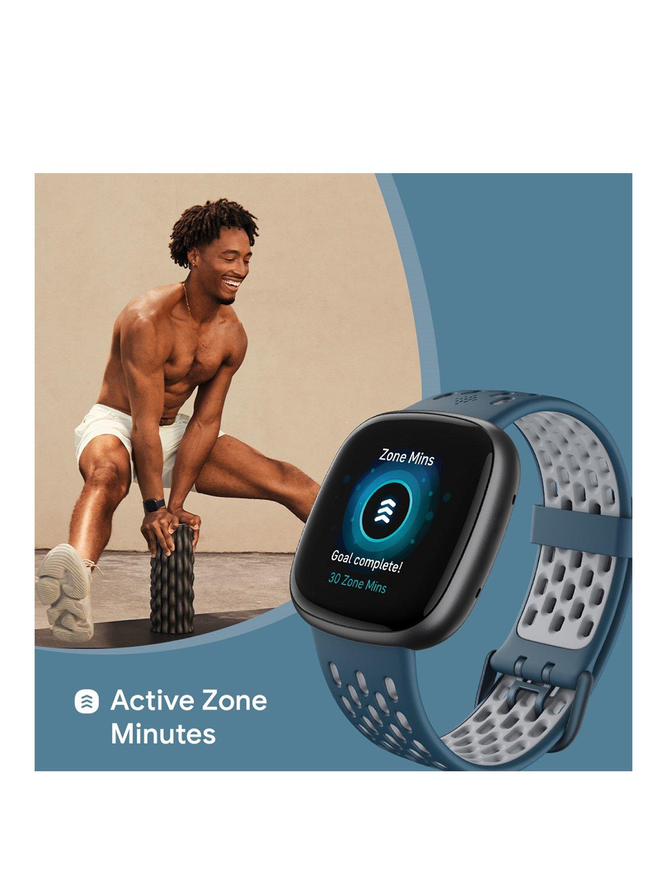 Image 3 of 8 of Fitbit Versa 4 (Black/Graphite) with Additional Sports Strap