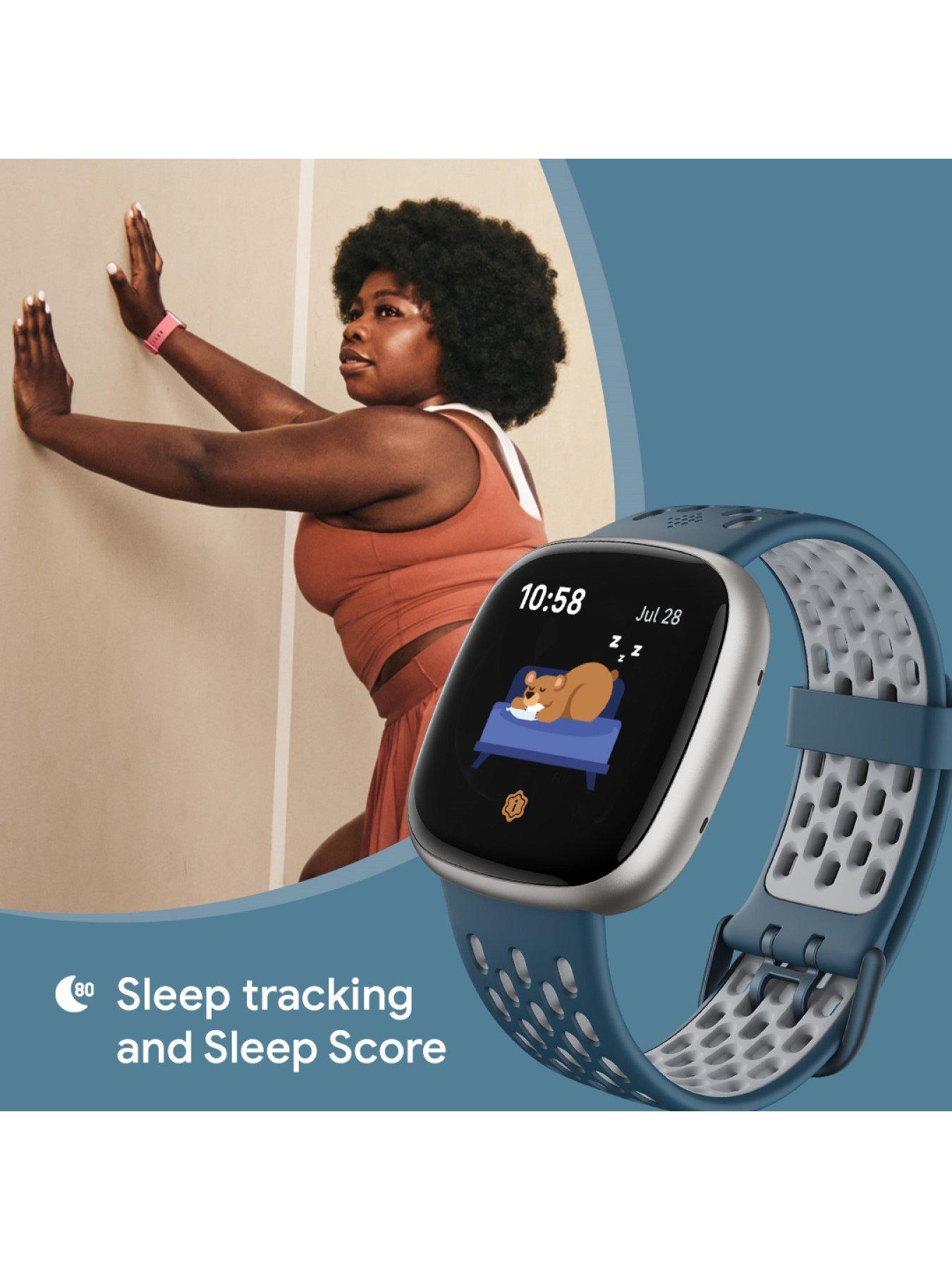 Image 5 of 8 of Fitbit Versa 4 (Black/Graphite) with Additional Sports Strap