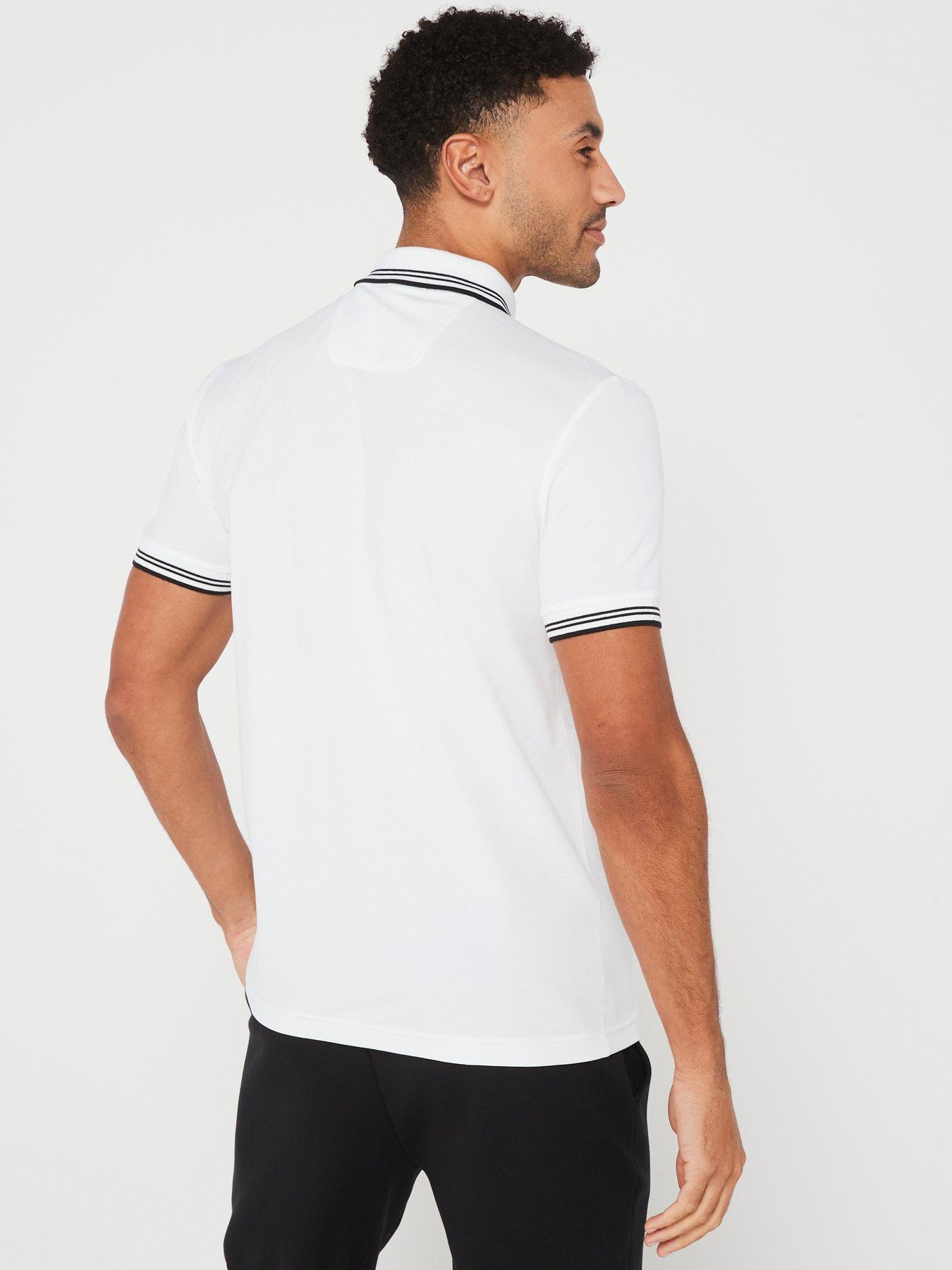 Image 2 of 4 of BOSS Paul Logo Polo Shirt - White