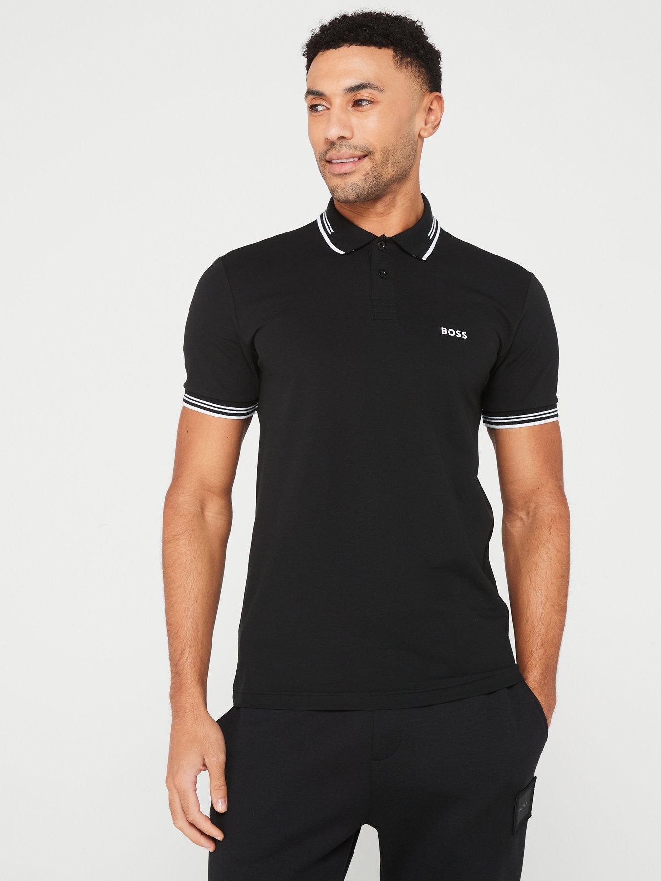 Image 1 of 4 of BOSS Paul Logo Polo Shirt - Black