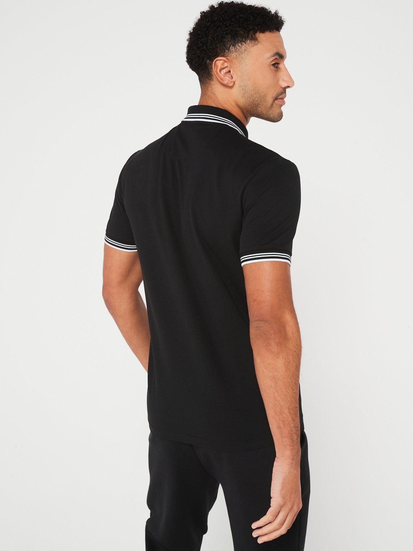 Image 2 of 4 of BOSS Paul Logo Polo Shirt - Black