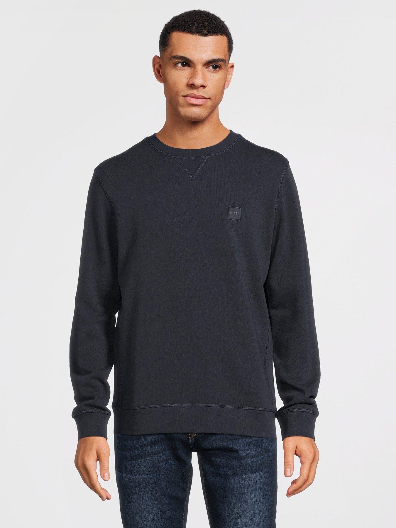 BOSS Westart Relaxed Fit Sweatshirt - Dark Blue