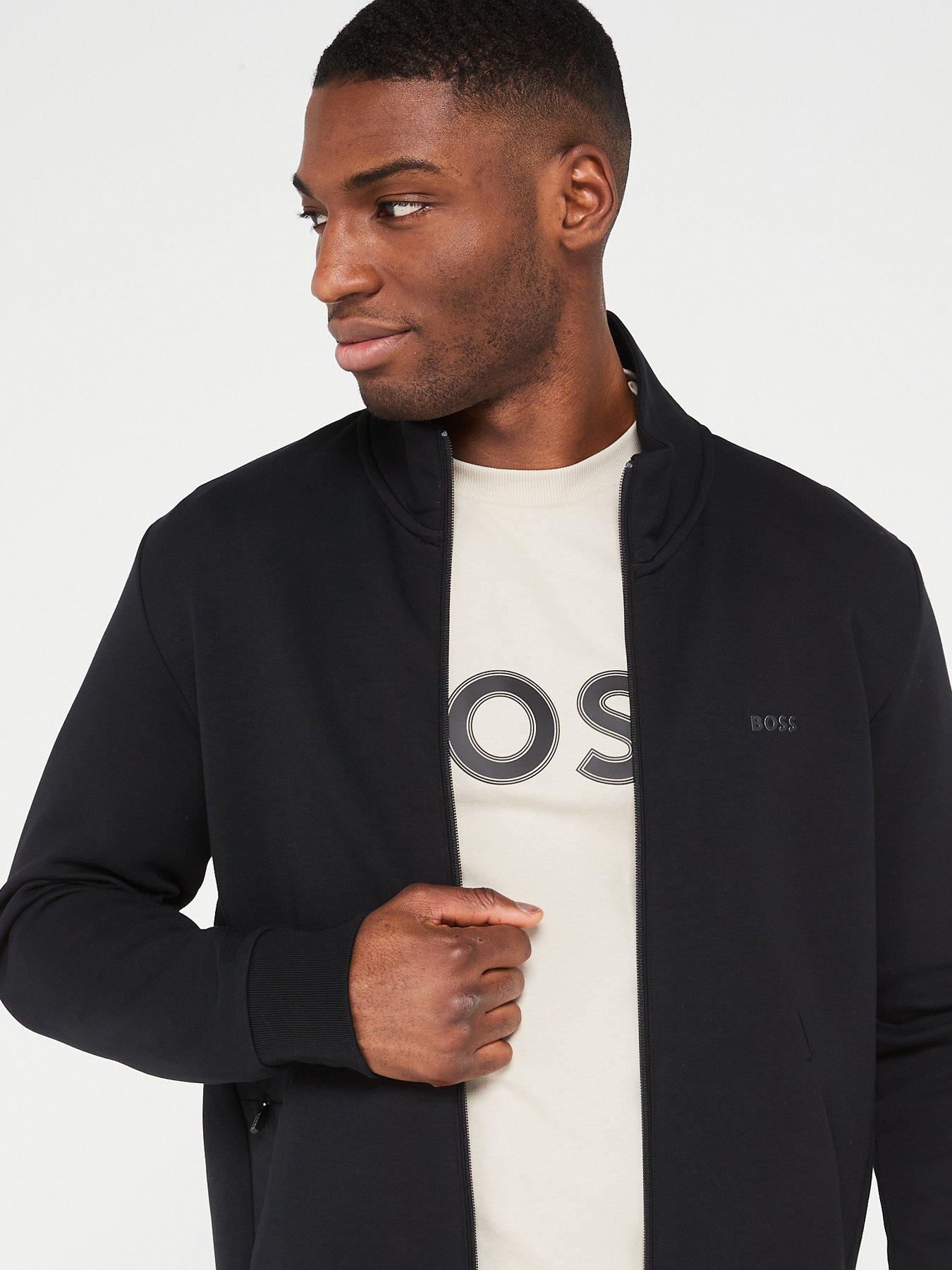 Image 4 of 4 of BOSS Skaz Logo Zip Through Tracksuit Jacket - Black