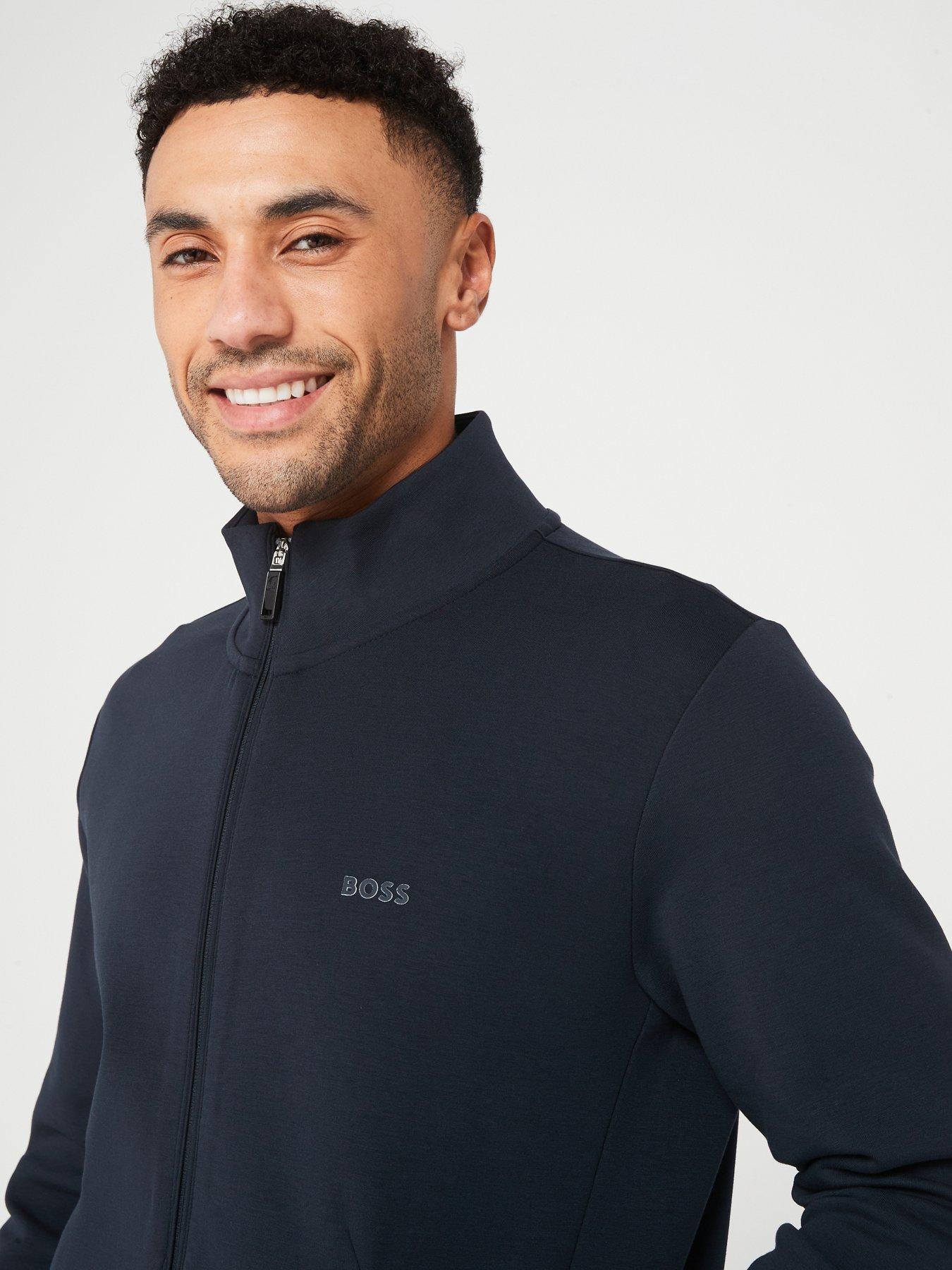 Image 4 of 4 of BOSS Skaz Zip Through Sweat Top - Dark Blue