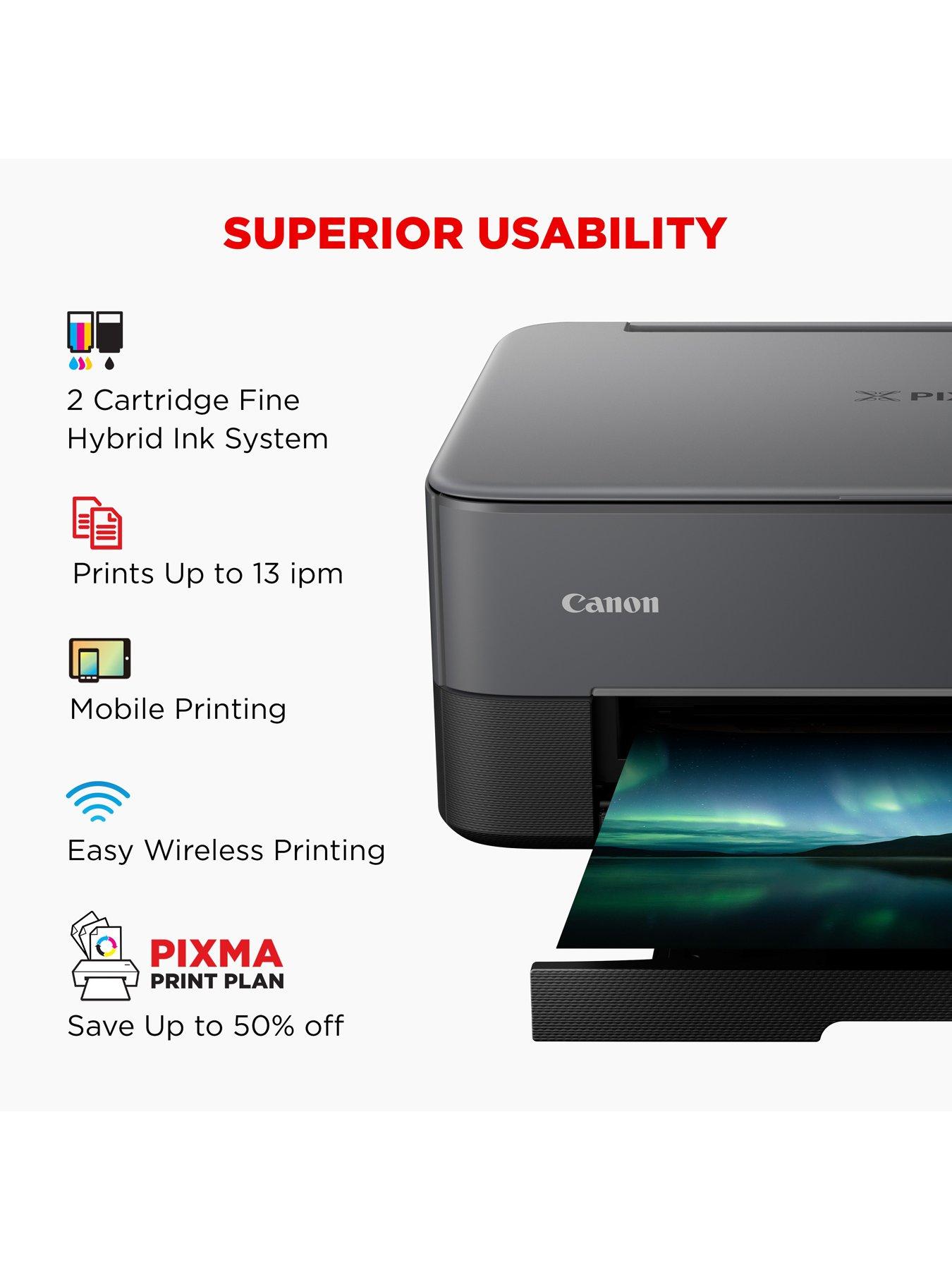 Canon PIXMA TS5350i Three-in-One Wireless Wi-Fi Printer - Black