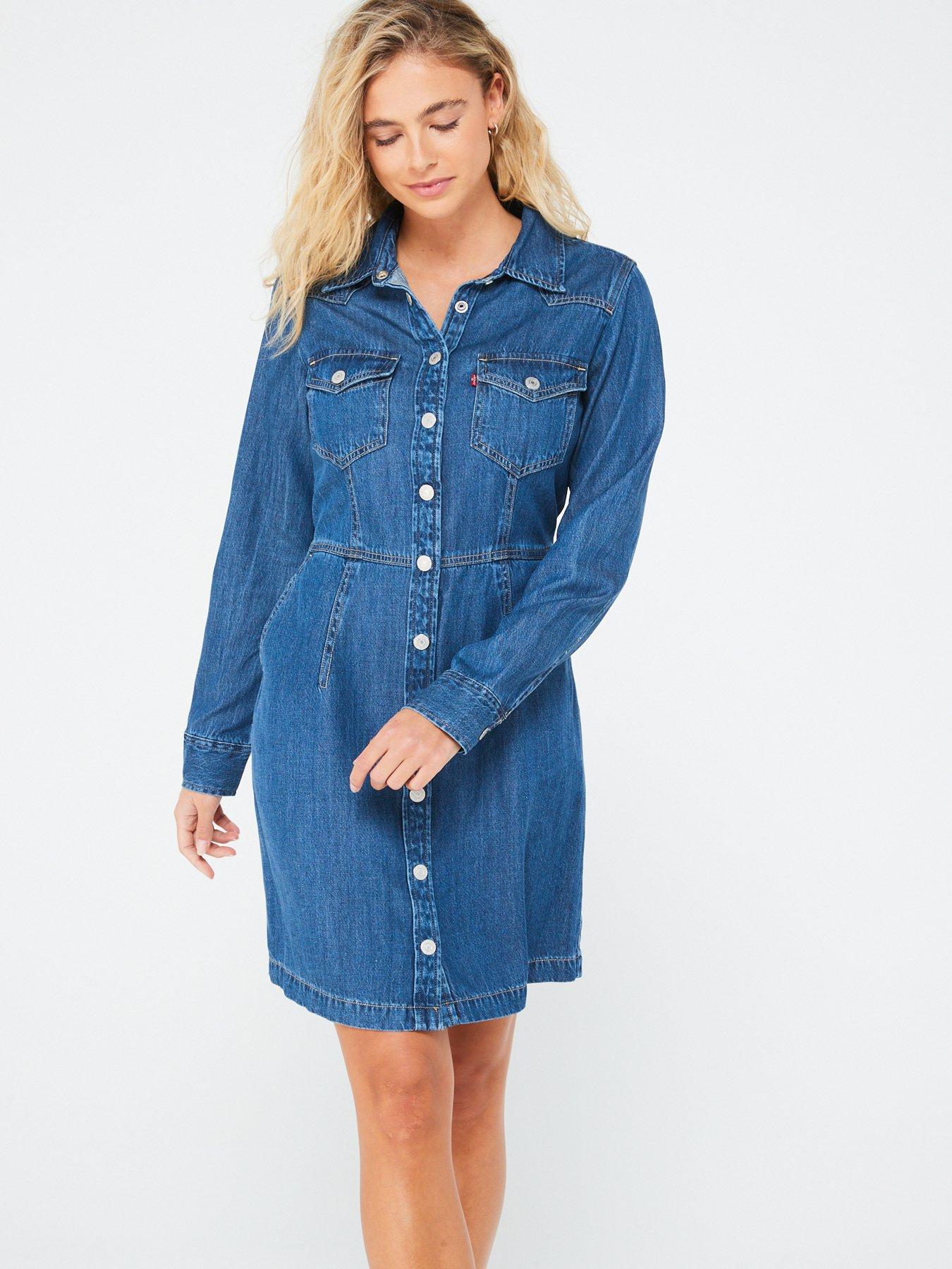 levis-otto-western-long-sleeve-denim-dress-blueback