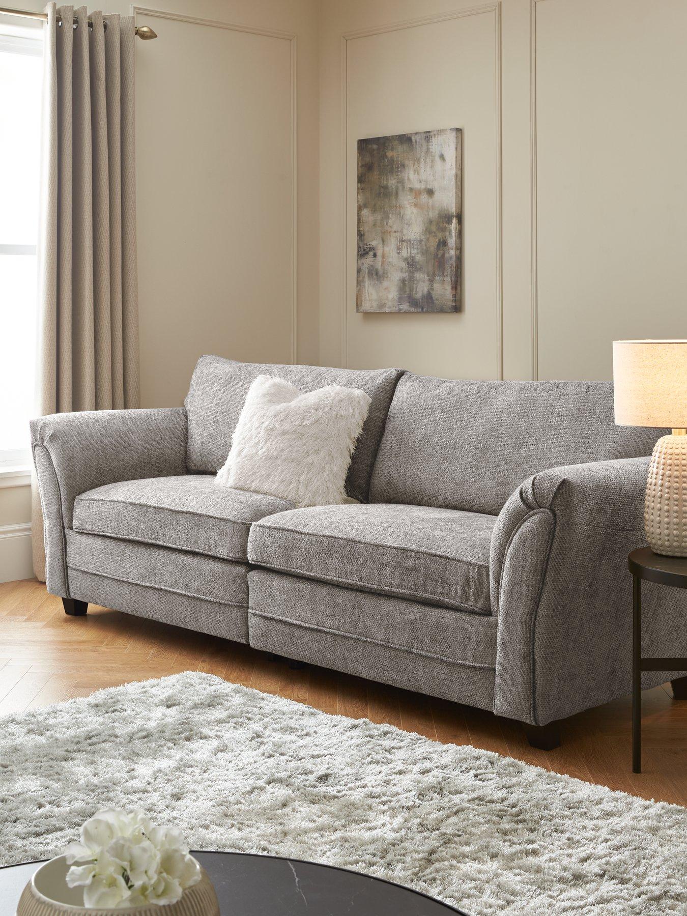 very-home-dury-chunky-weave-4-seater-standard-back-sofa-greynbsp--fscreg-certifiedfront