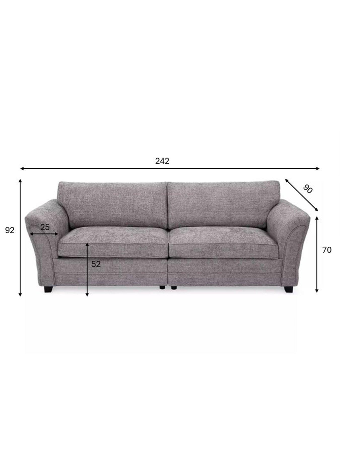 Image 6 of 7 of The Very Collection Dury Chunky Weave 4 Seater Standard Back Sofa -&nbsp;FSC&reg; Certified