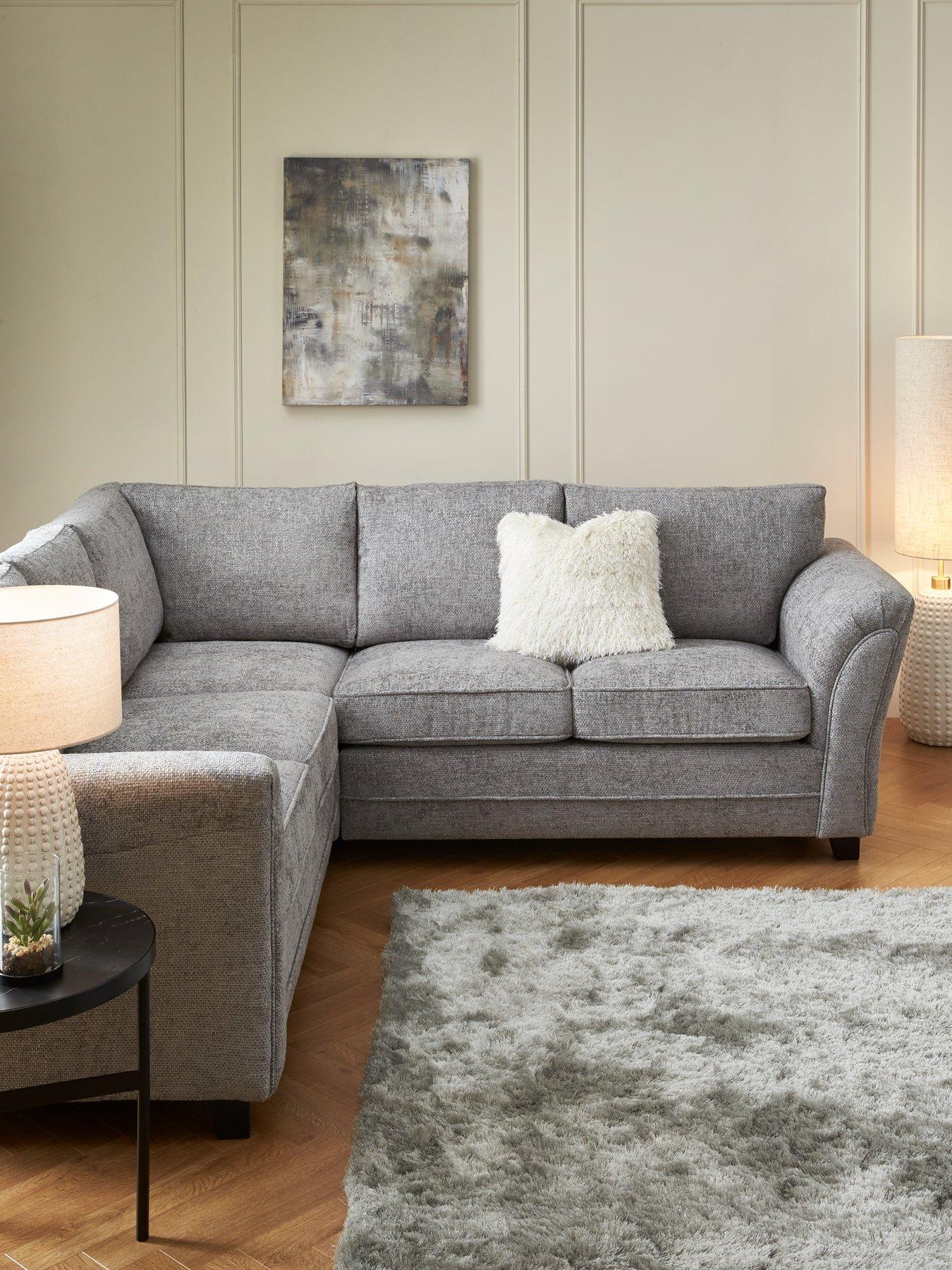 Image 1 of 7 of Very Home Dury Chunky Weave Standard Back Corner Group&nbsp;Sofa -&nbsp;FSC&reg; Certified