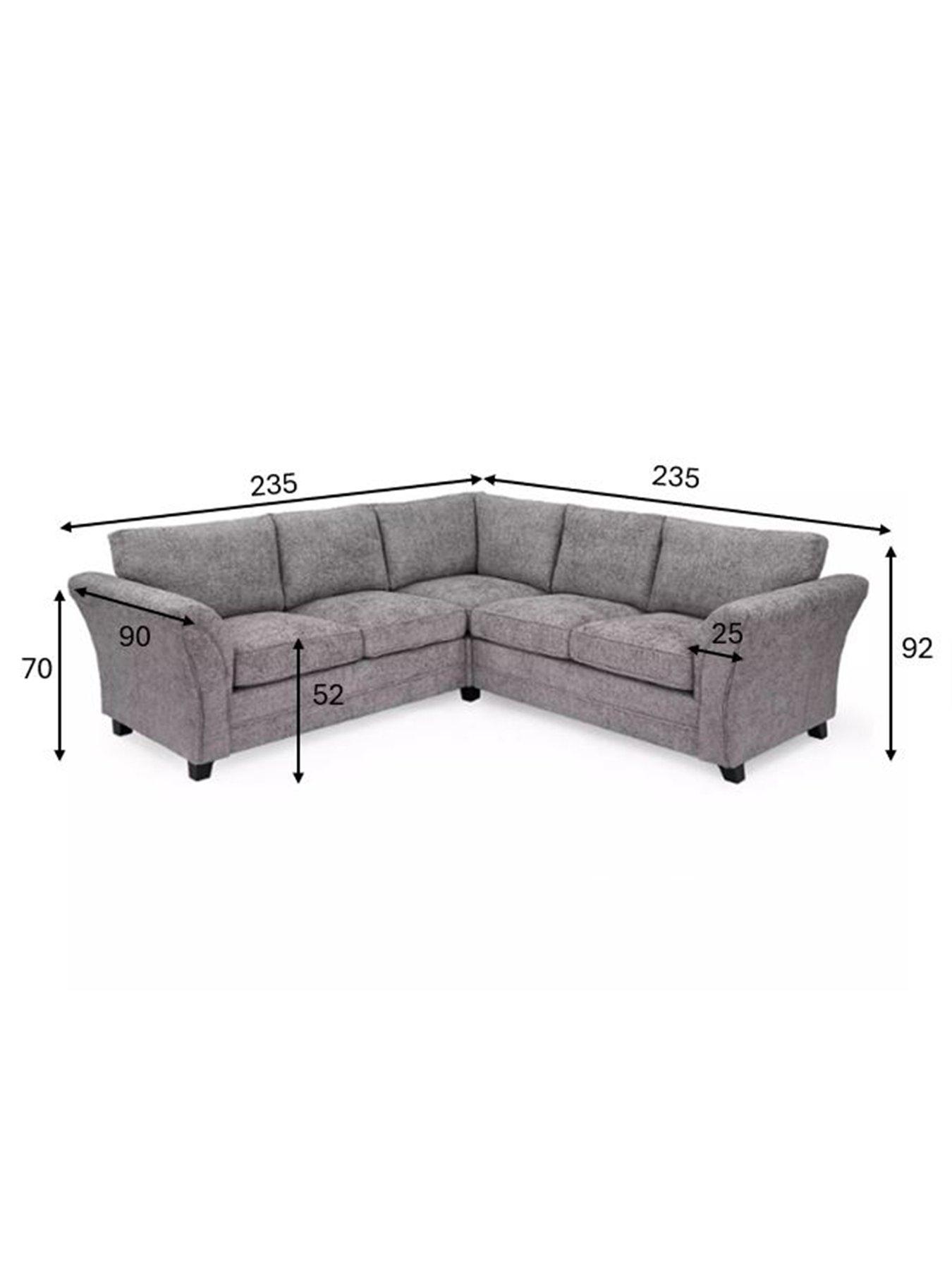 Image 6 of 7 of Very Home Dury Chunky Weave Standard Back Corner Group&nbsp;Sofa -&nbsp;FSC&reg; Certified