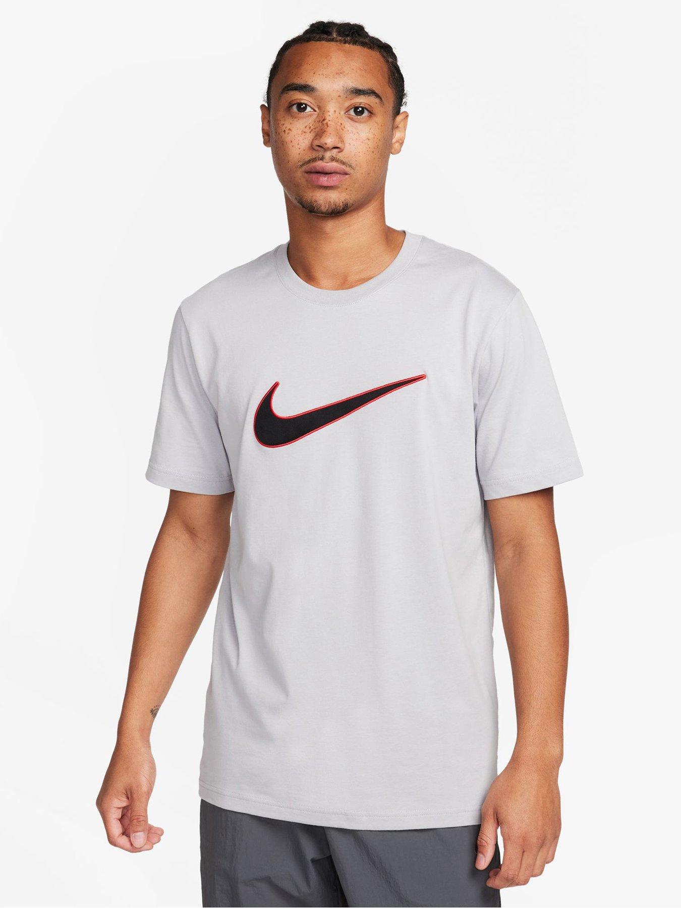 Nike Sportswear Mens Logo T-Shirt (Medium, Grey  