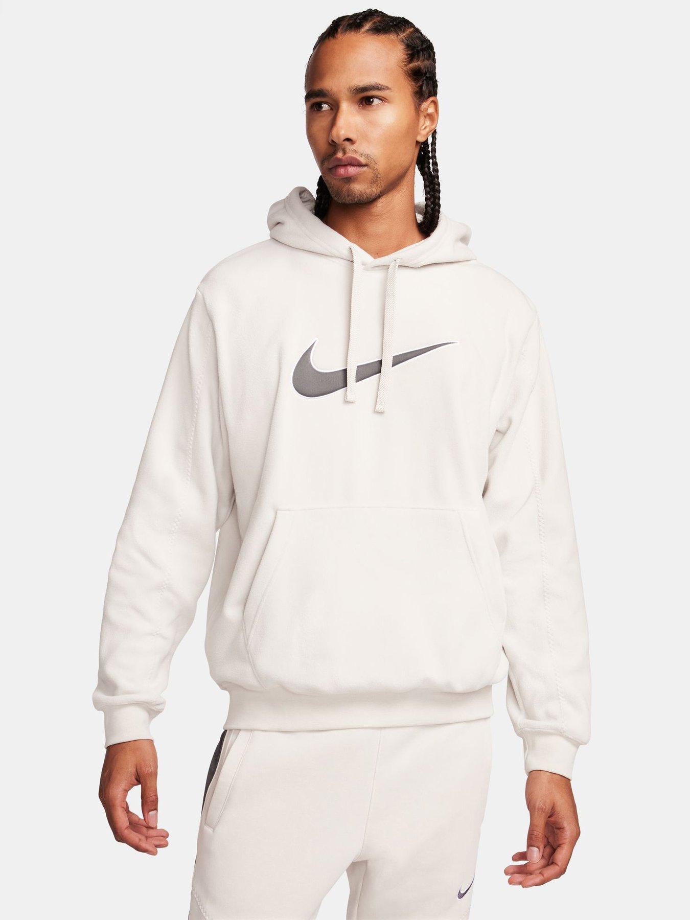 Nike Zeus Tape Fleece Club Tracksuit Hoodie Joggers Sweatpants Set - Grey