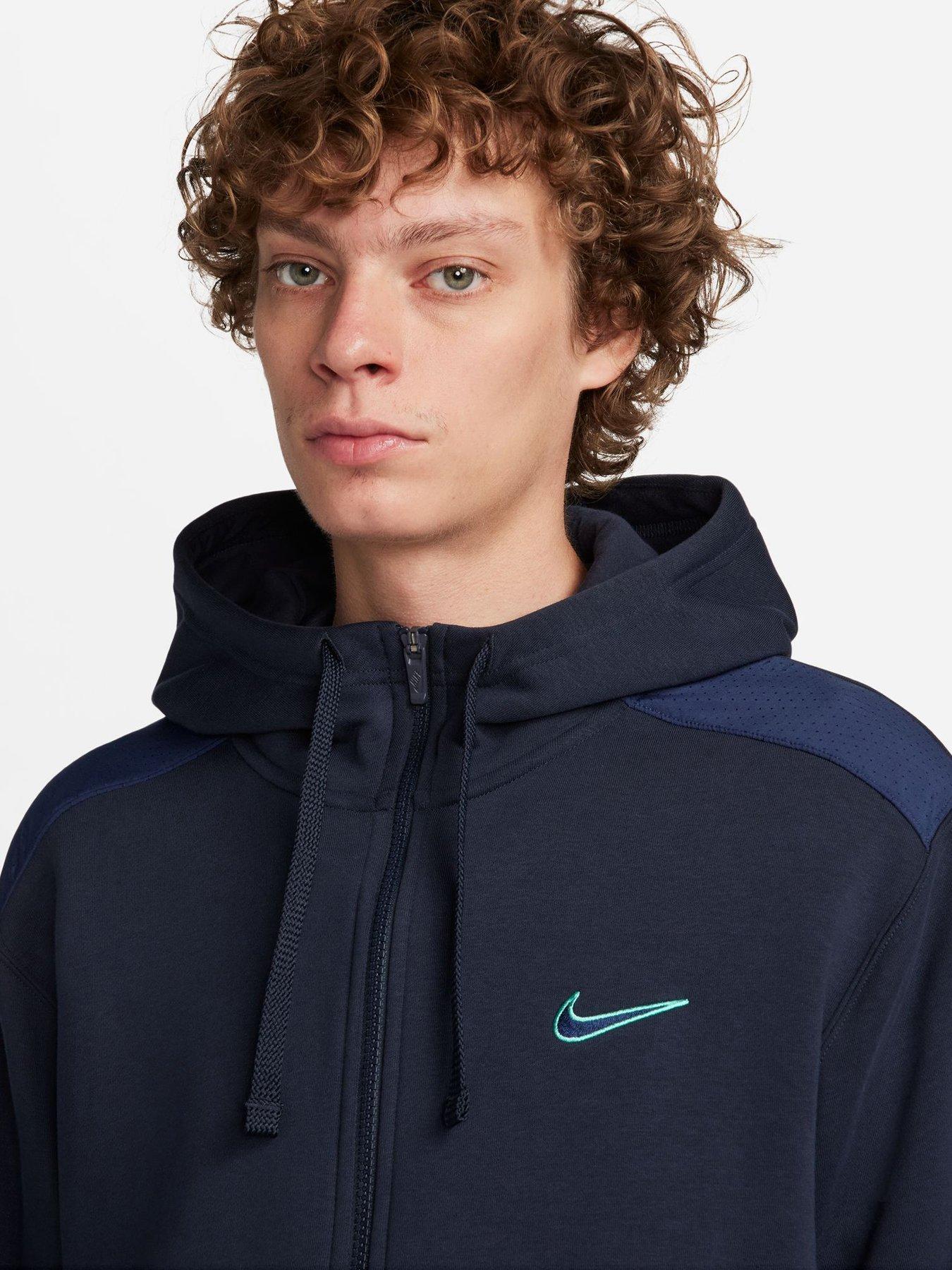 Mens Full Zip Hoodie Navy