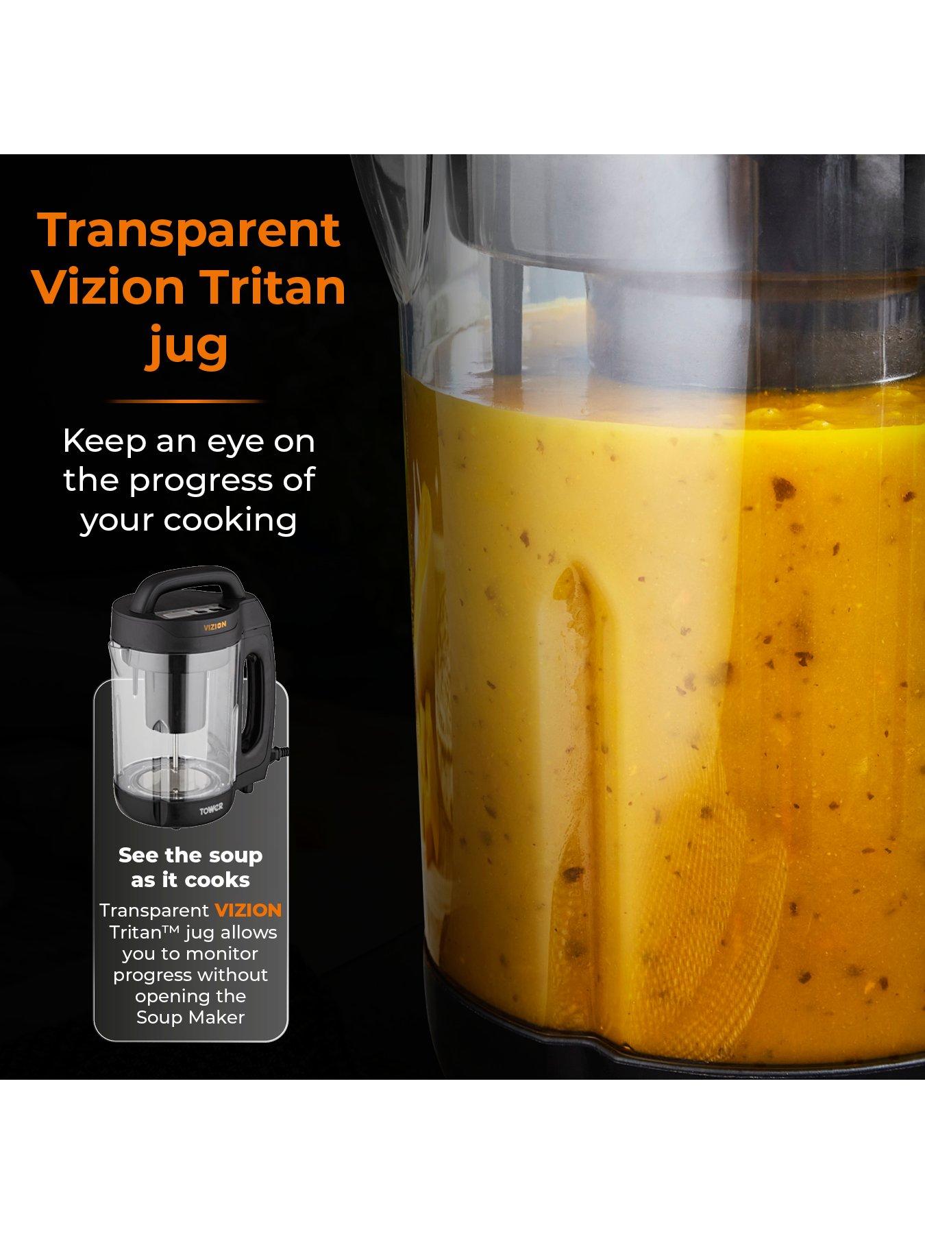 Image 4 of 7 of Tower Tower T12067 1000W Vizion 1.6L Soup Maker with Transparent Body