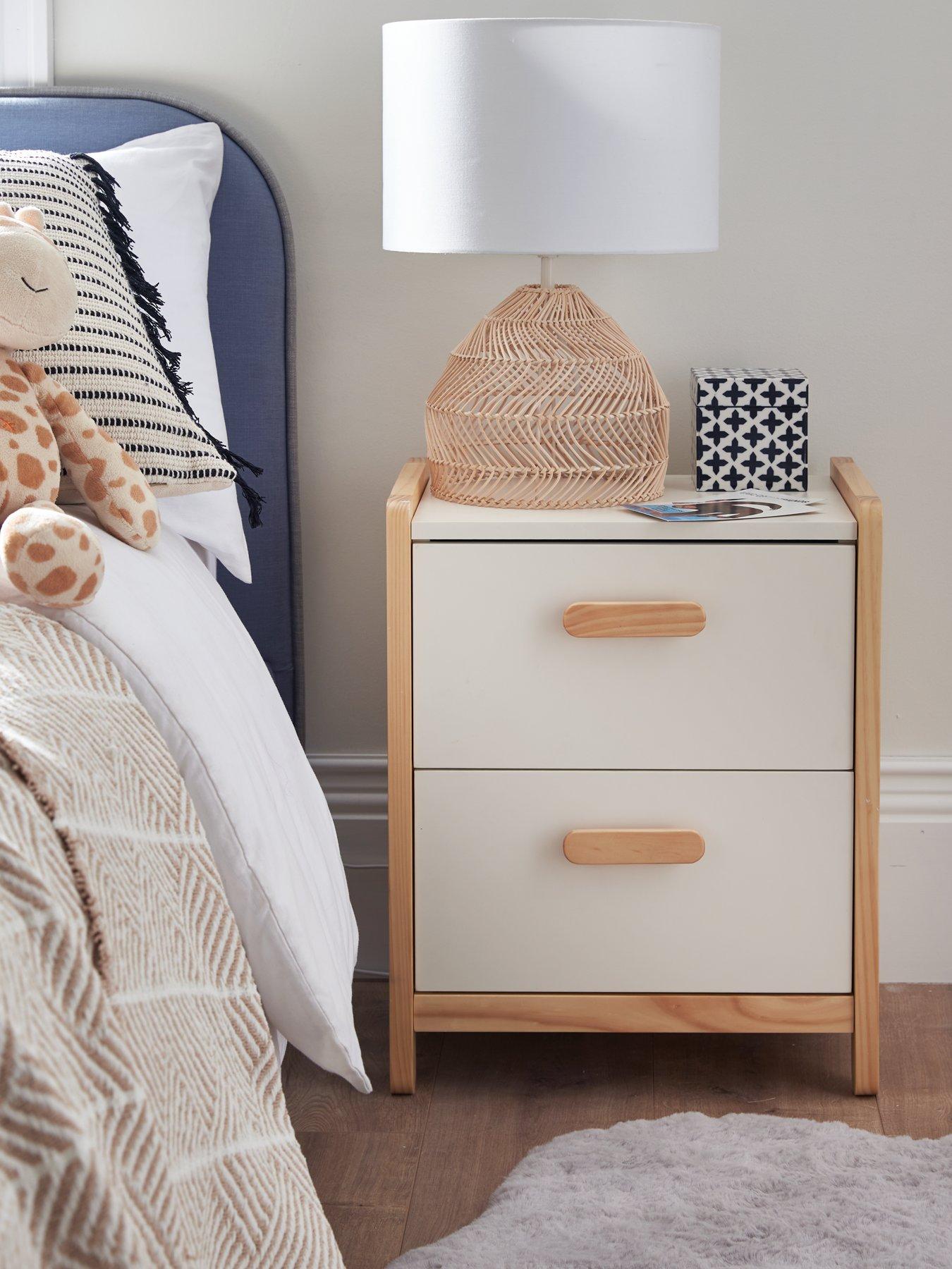 Very Home Pixie Solid Pine Bedside Chest - White - FSC® Certified