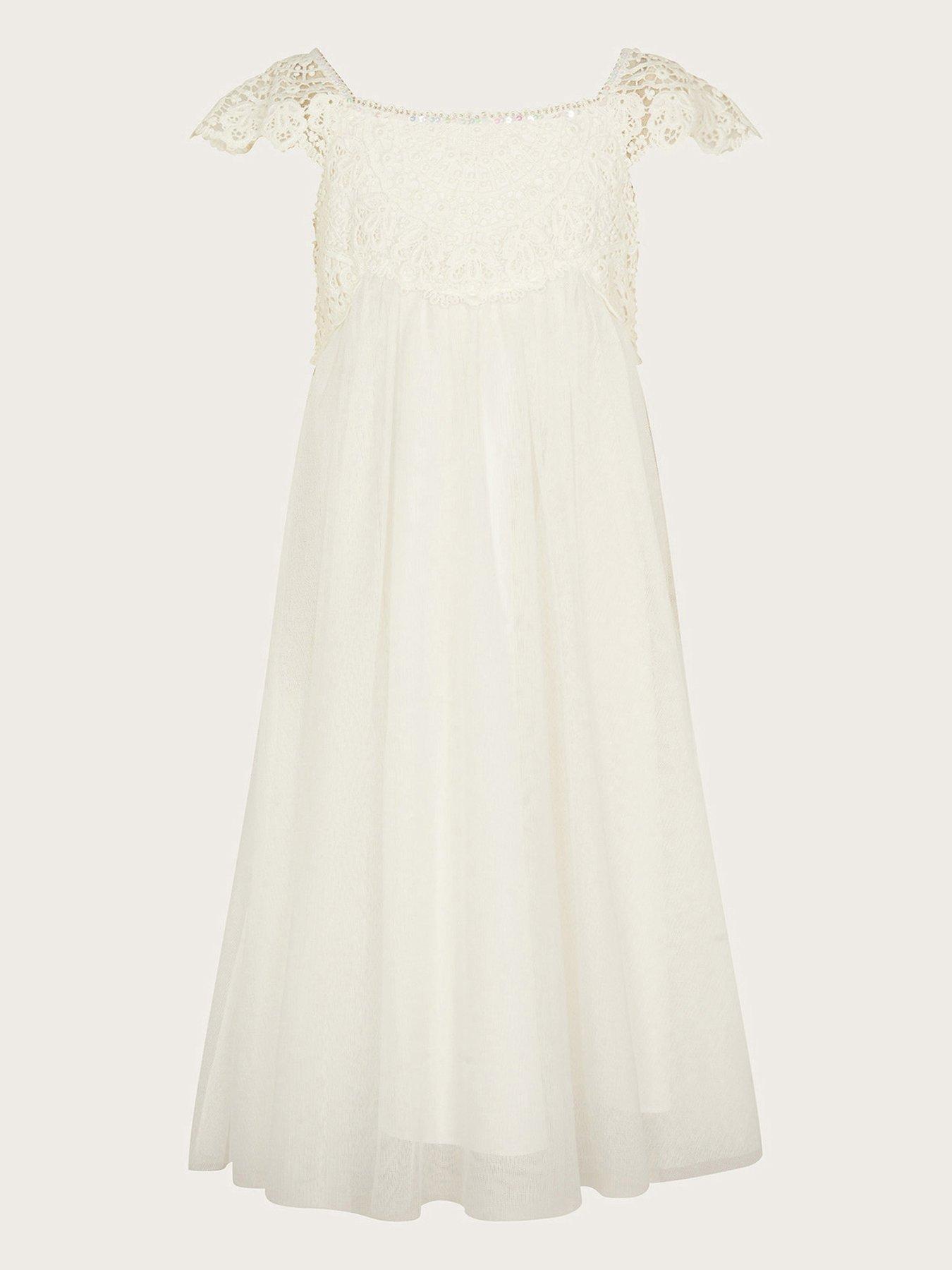 Image 1 of 5 of Monsoon Girls Estella Dress - Ivory